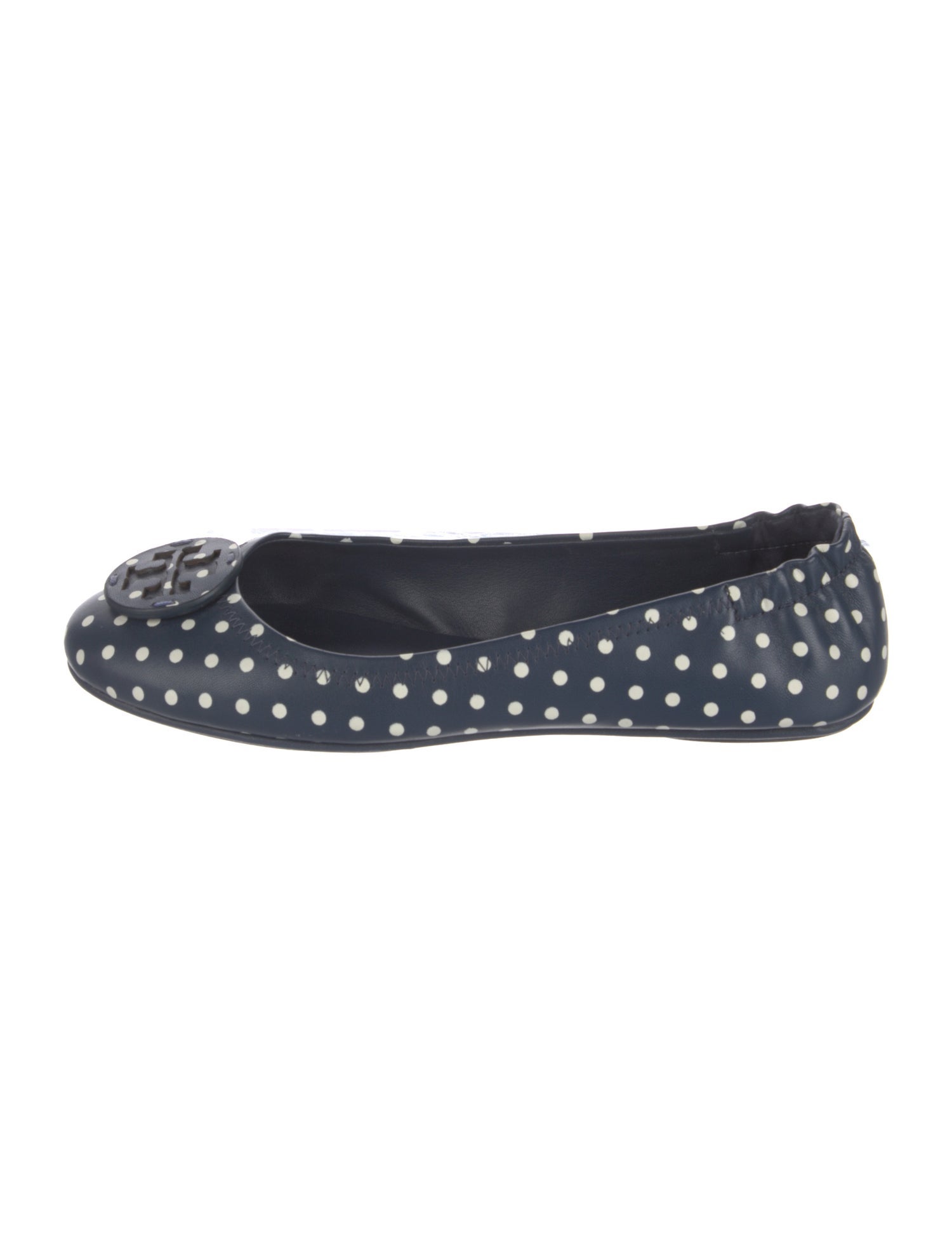 Tory Burch Leather Polka Dot Print Flats