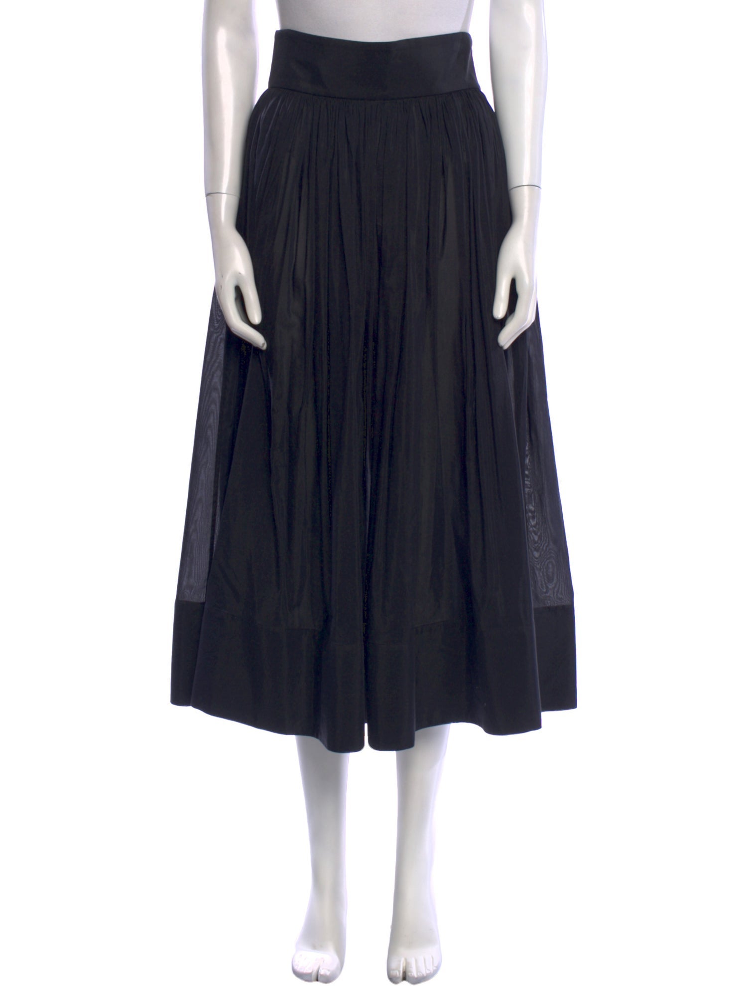 Tory Burch Pleated Accents Midi Length Skirt