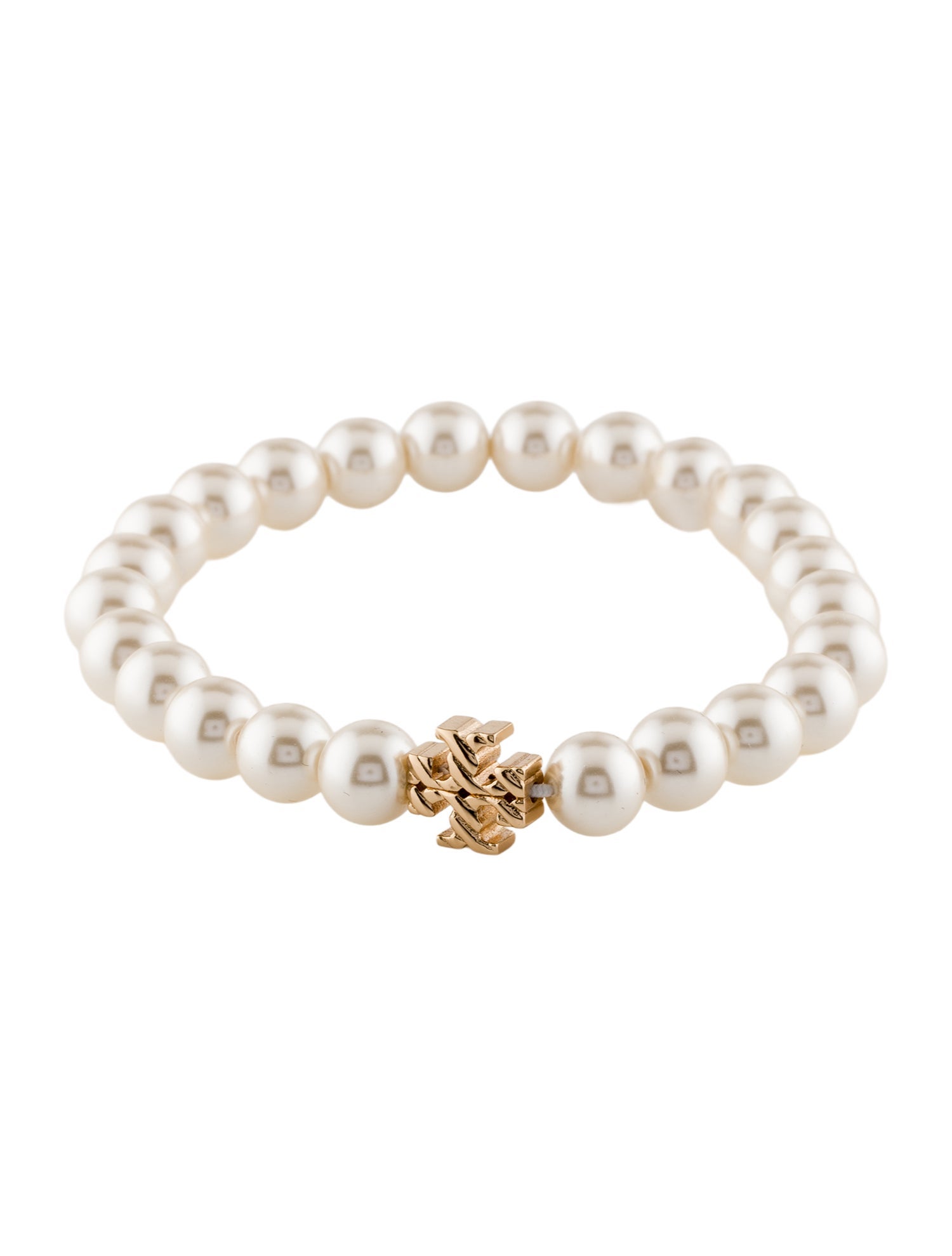 Tory Burch Faux Pearl Stretch Bracelet