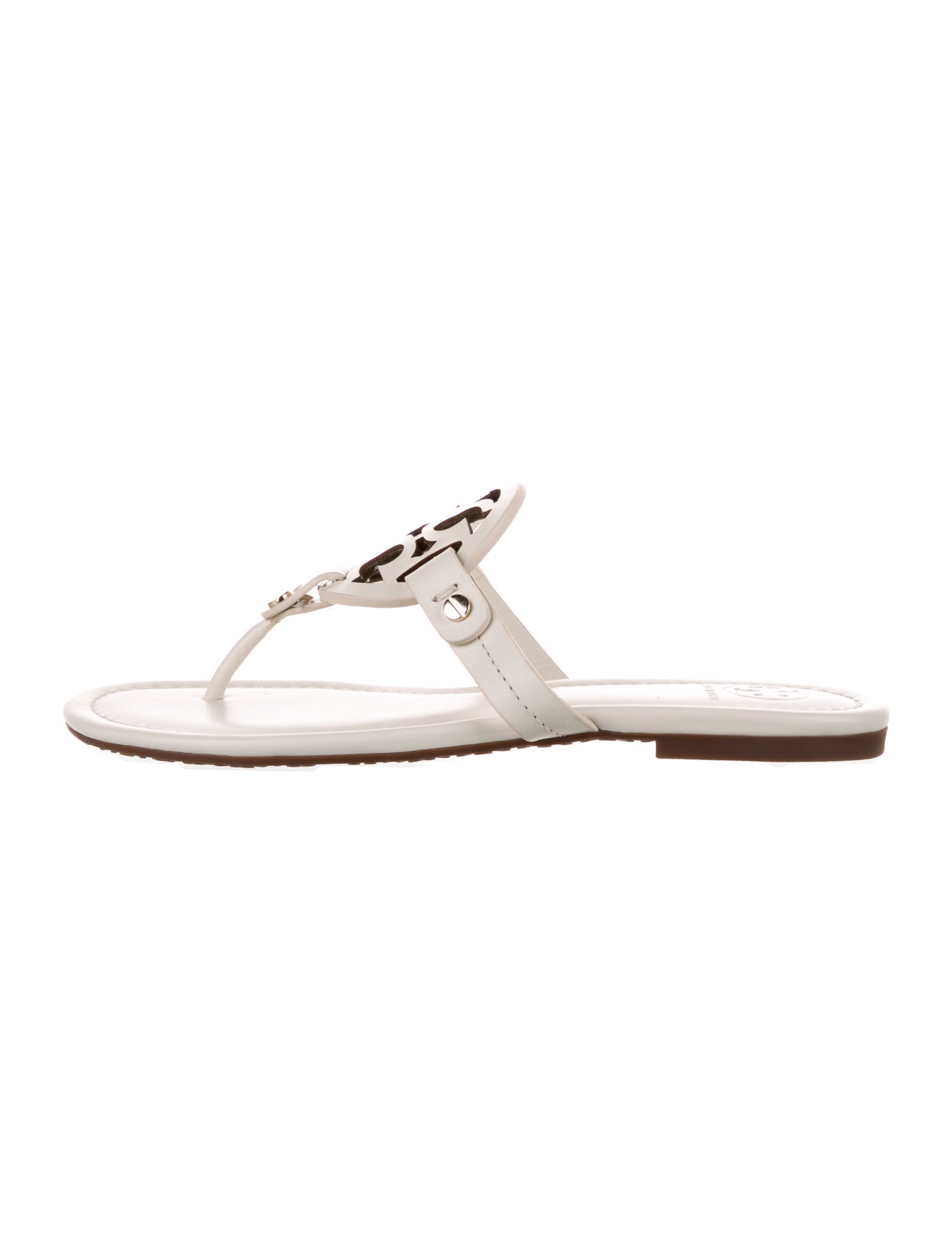 Tory Burch Leather Lasercut Accents Slides