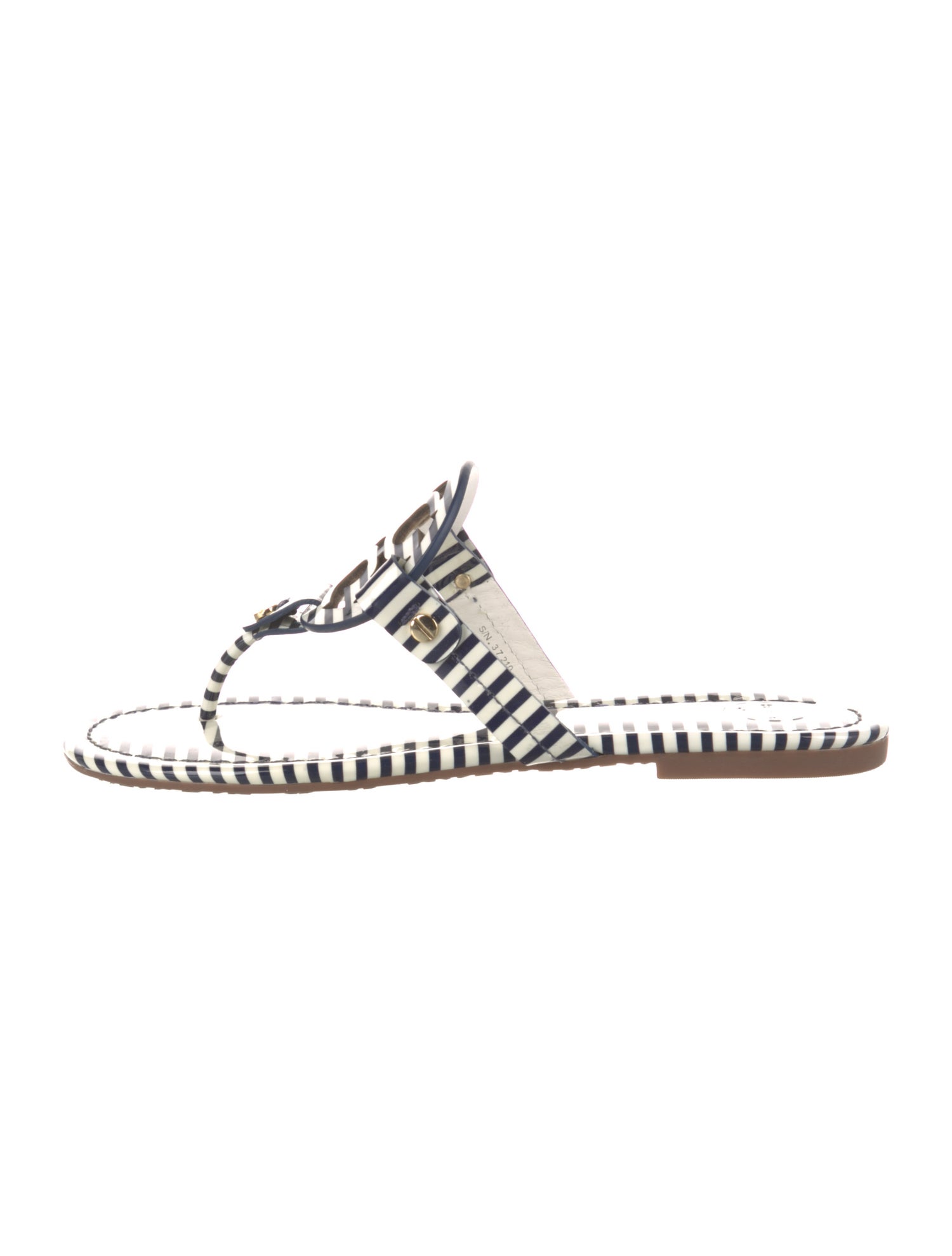 Tory Burch Rubber Striped Slides