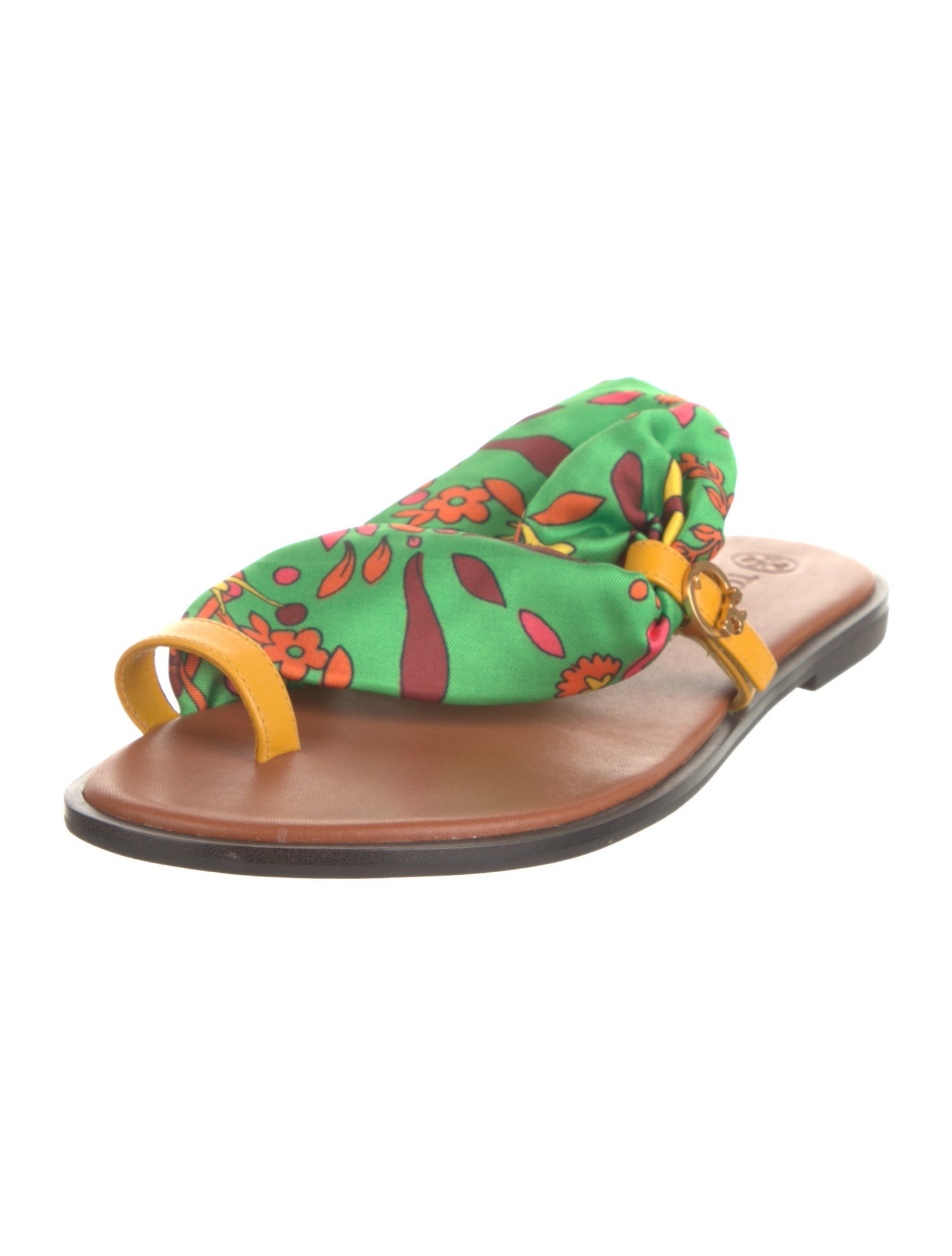 Tory Burch Leather Printed Slides