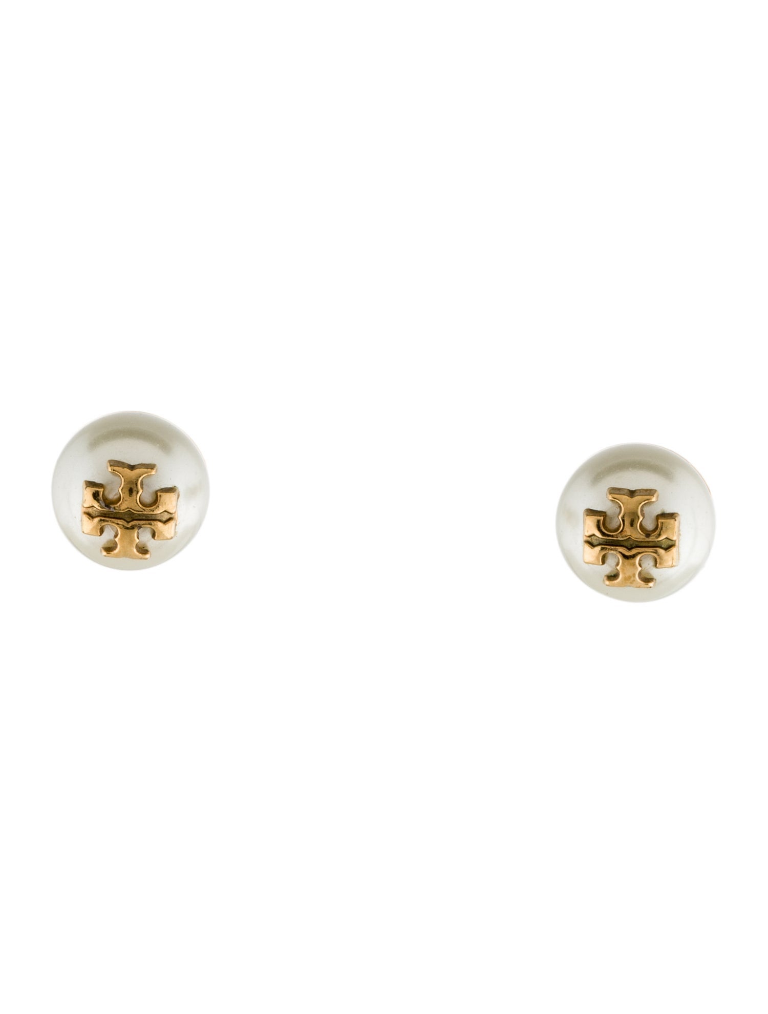 Tory Burch Faux Pearl Moondance Stud Earrings
