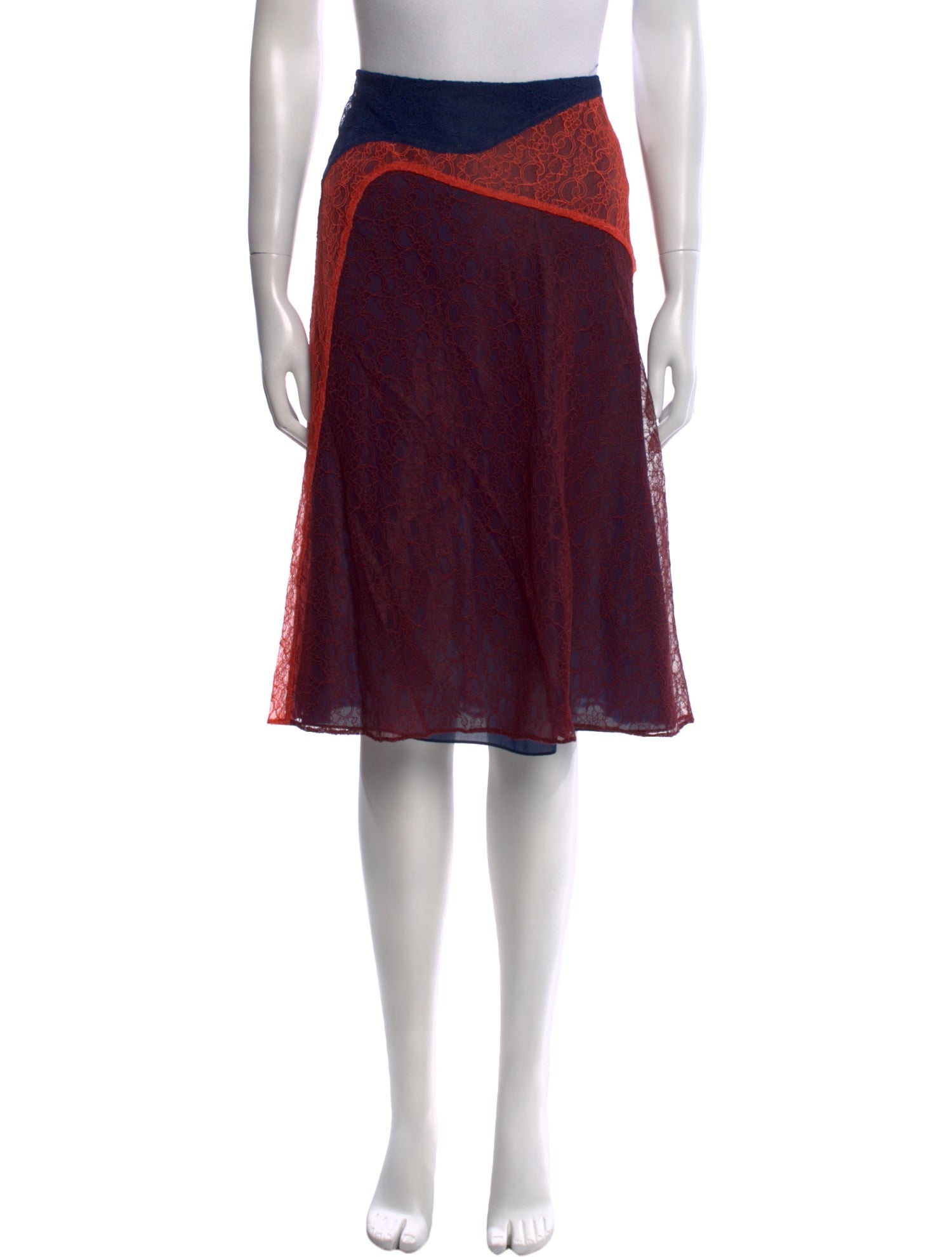 Tory Burch Lace Pattern Knee-Length Skirt