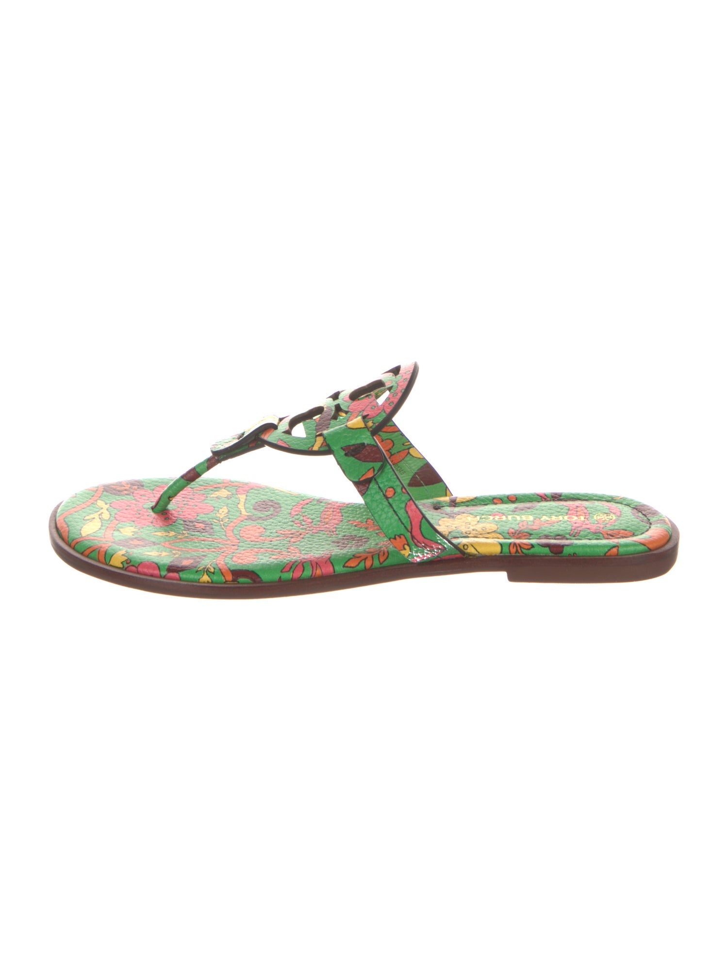 Tory Burch Leather Printed Slides