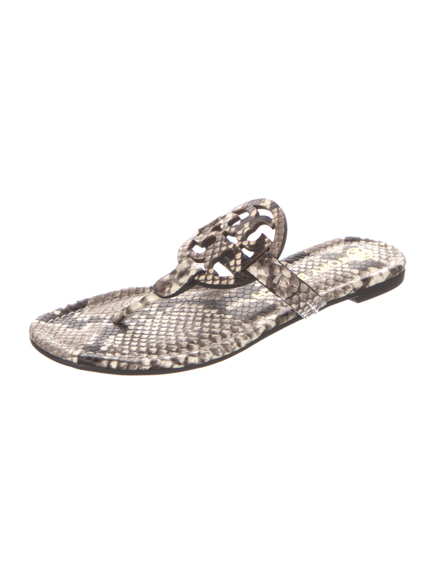 Tory Burch Embossed Leather Animal Print Espadrilles
