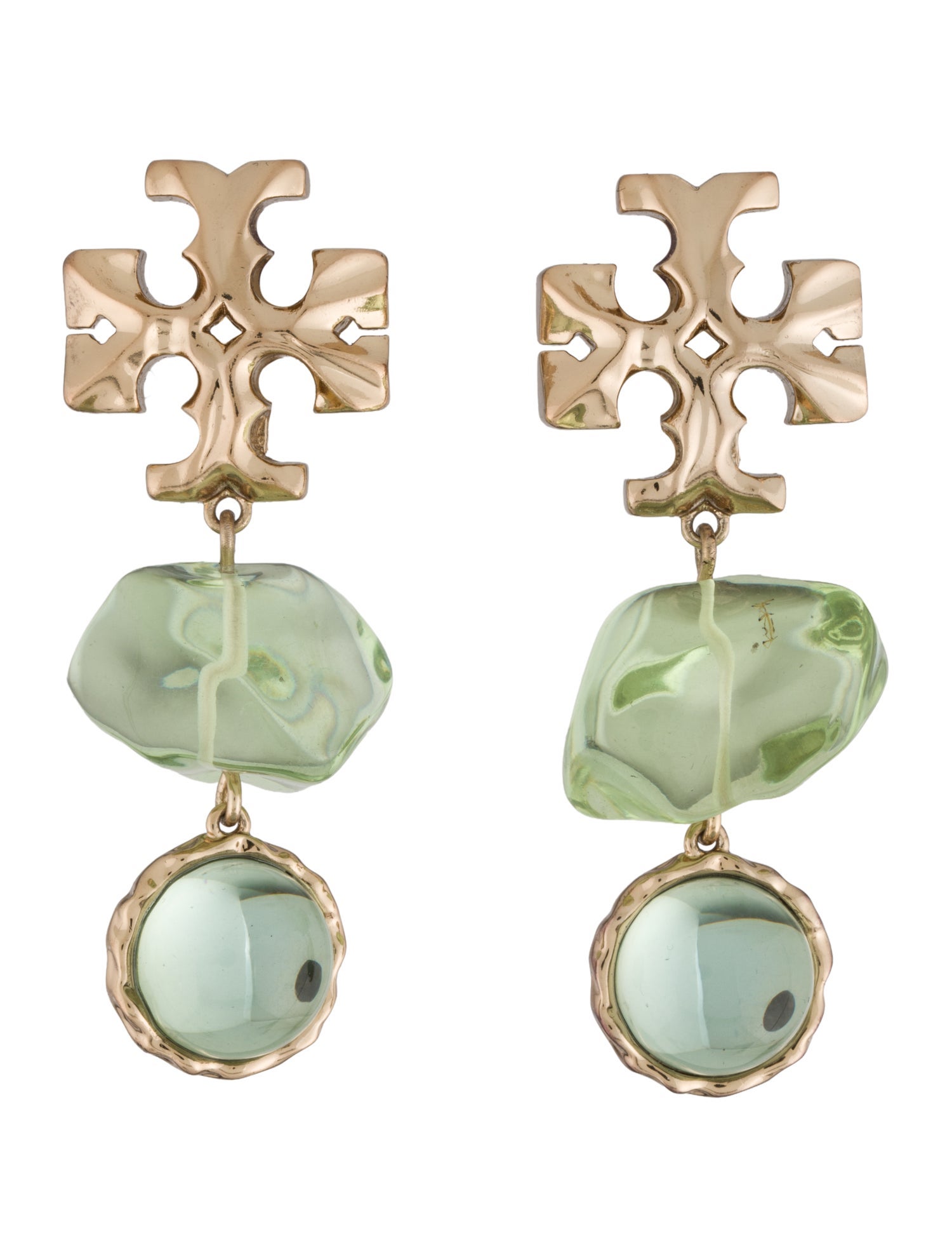Tory Burch Roxanne Double Drop Clip-On Earrings