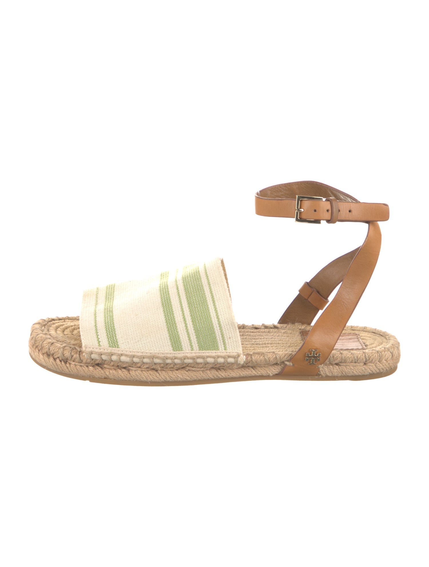 Tory Burch Leather Striped Espadrilles
