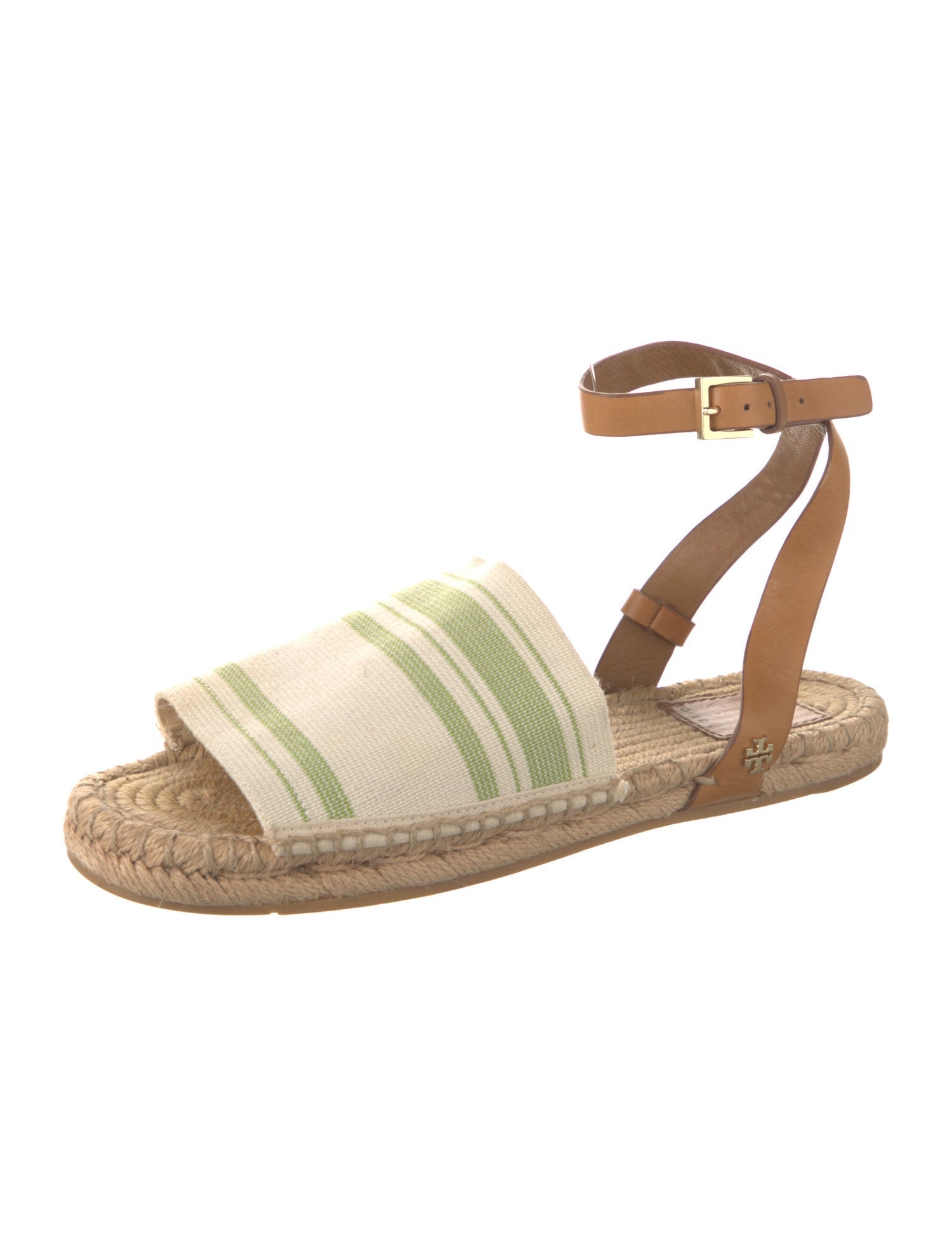 Tory Burch Leather Striped Espadrilles