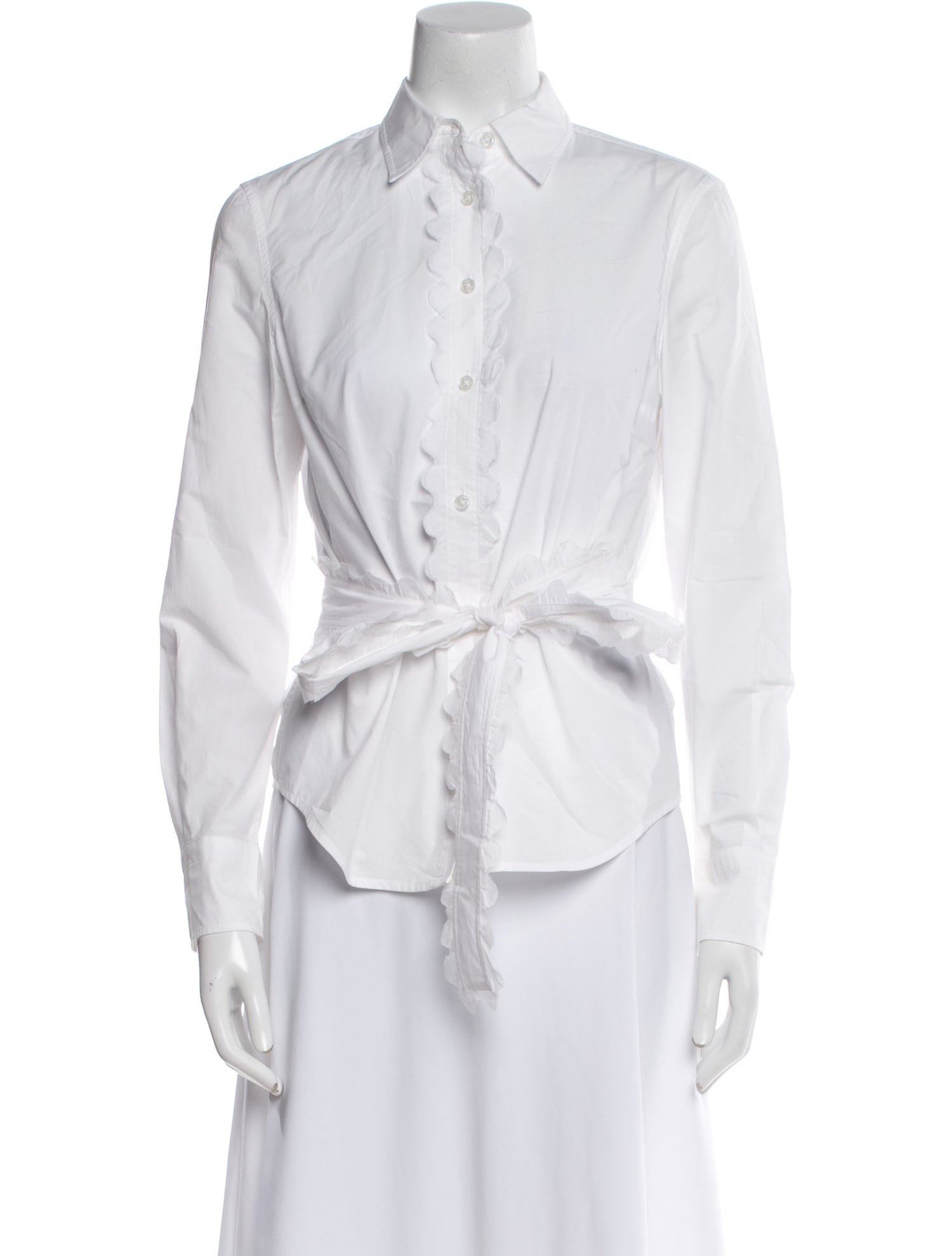 Tory Burch Long Sleeve Button-Up Top