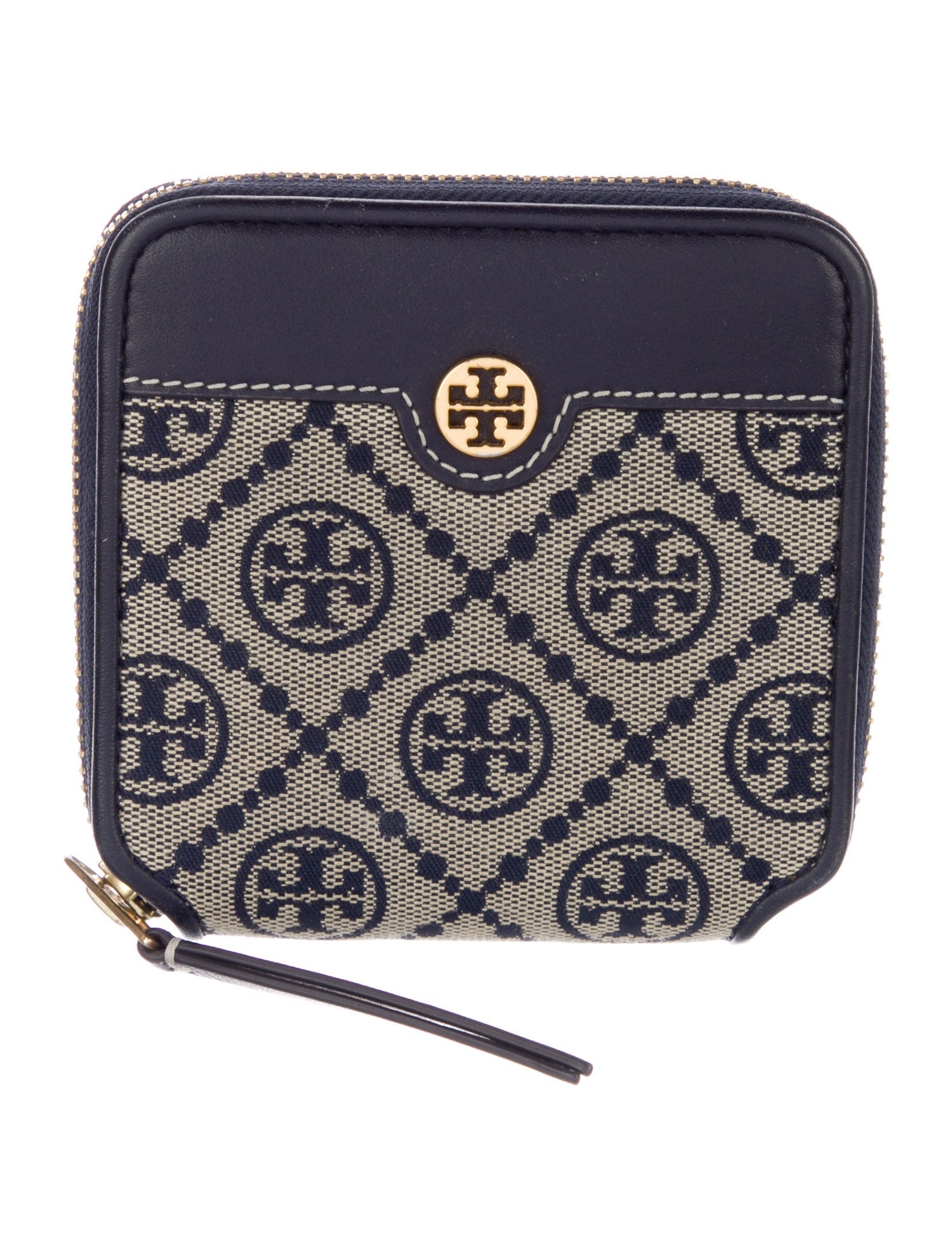 Tory Burch Canvas Printed Compact Wallet
