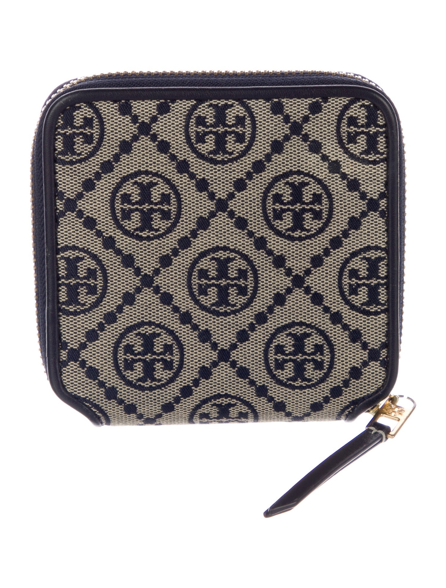 Tory Burch Canvas Printed Compact Wallet