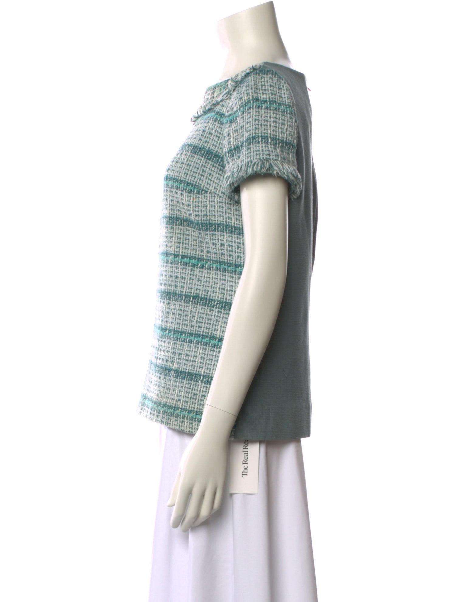 Tory Burch Bateau Neckline Short Sleeve Top