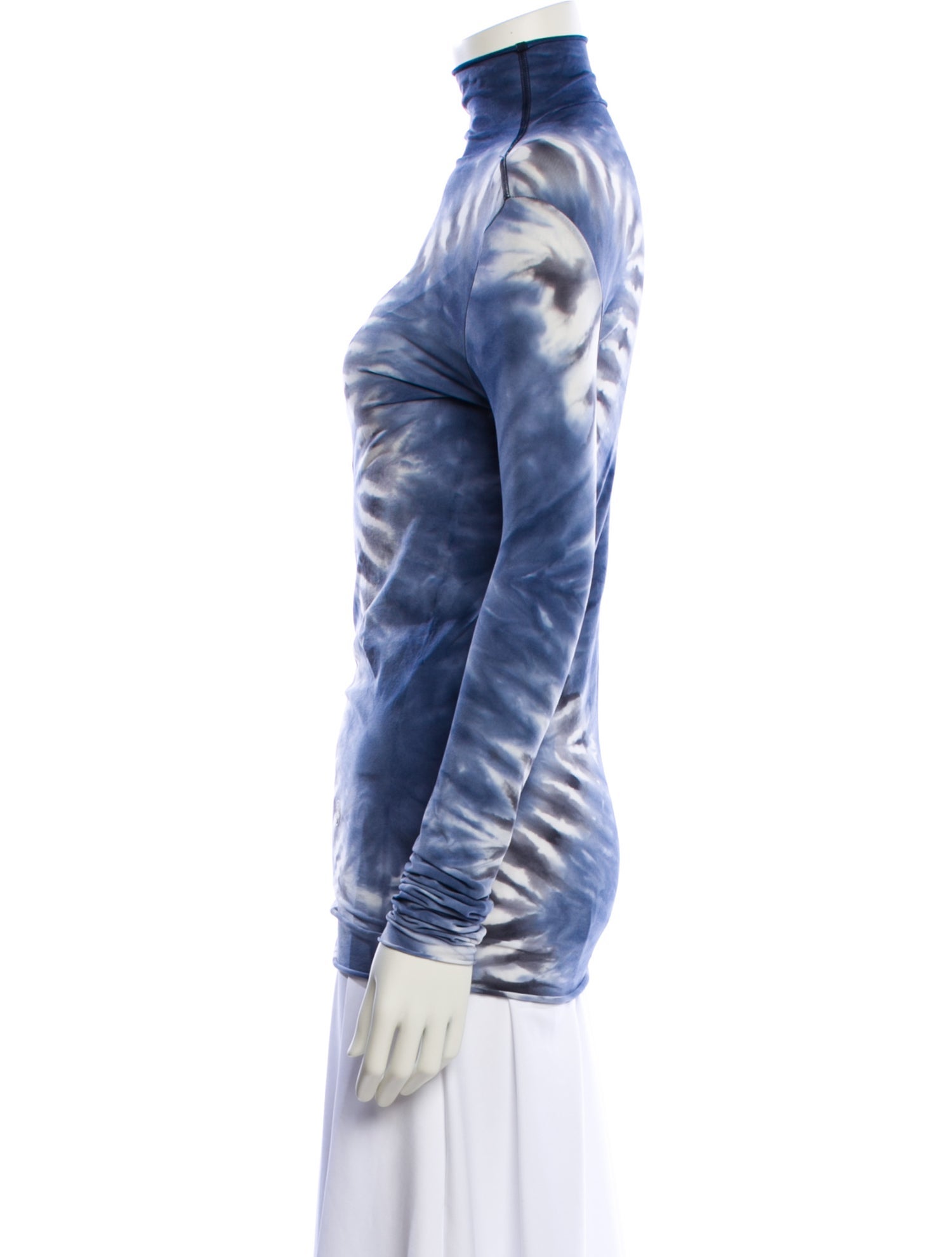 Tory Burch Tie-Dye Print Turtleneck Sweater