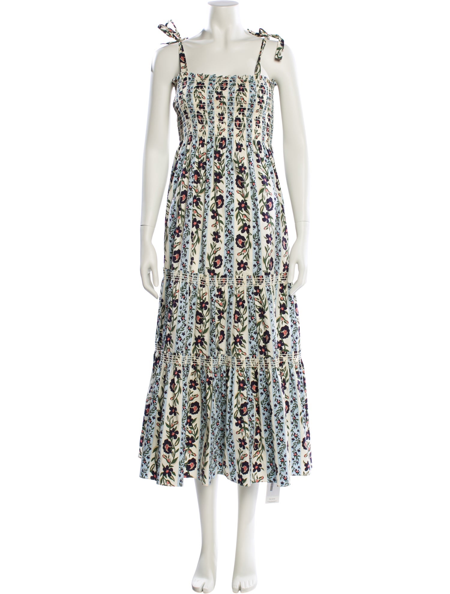Tory Burch Floral Print Midi Length Dress