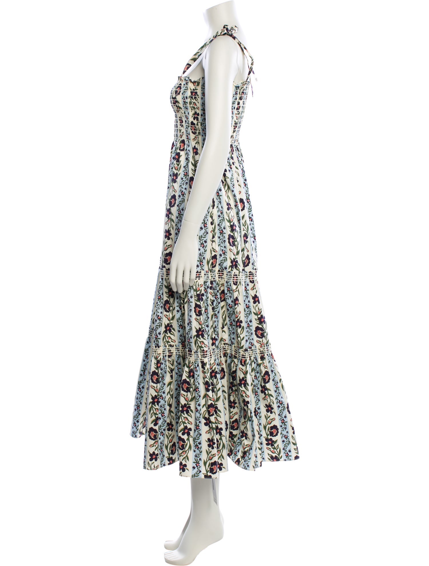 Tory Burch Floral Print Midi Length Dress