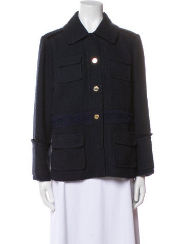 Pre-owned Tory Burch Utility Jacket In Blue