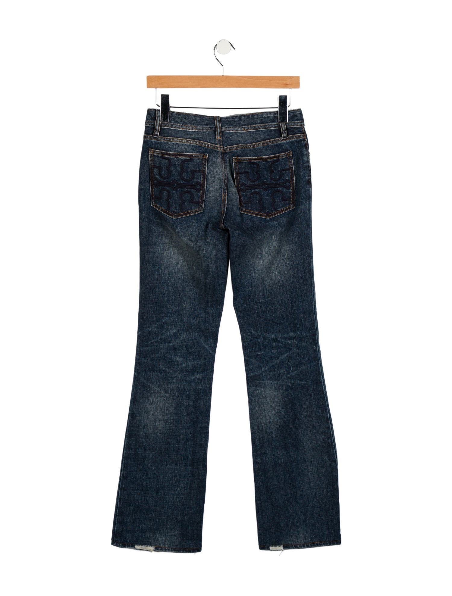 Tory Burch Mid-Rise Wide Leg Jeans