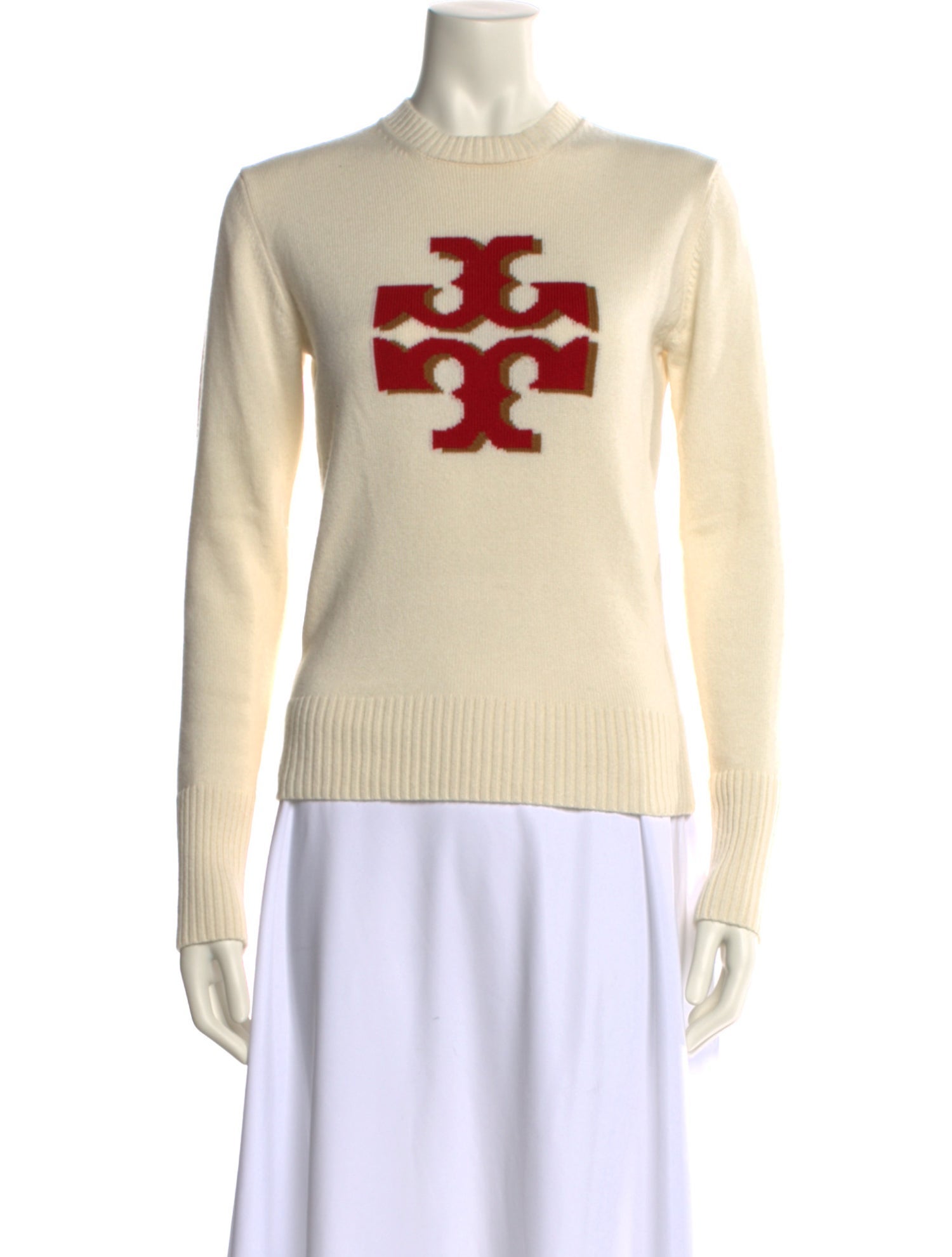 Tory Burch Cashmere Graphic Print Sweater