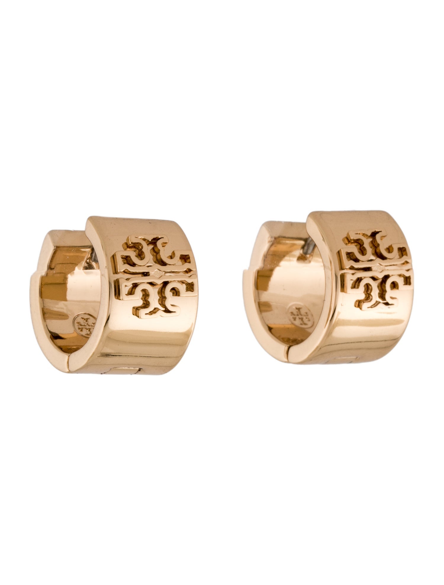 Tory Burch Britten Huggie Earrings w/ Tags