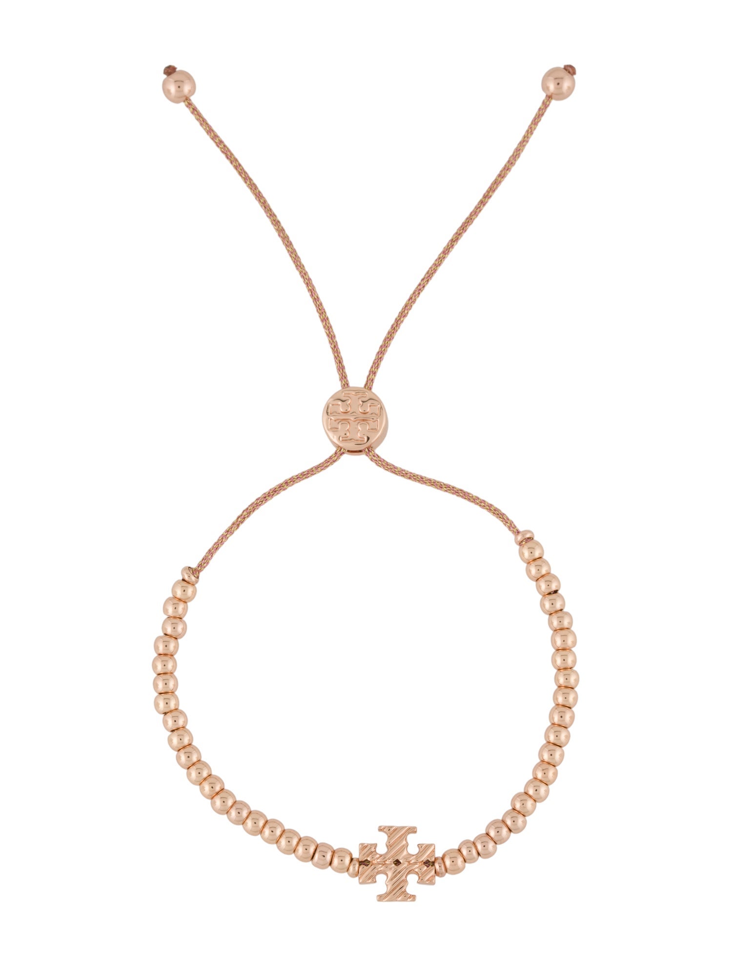 Tory Burch Cord & Bead Adjustable Bracelet w/ Tags