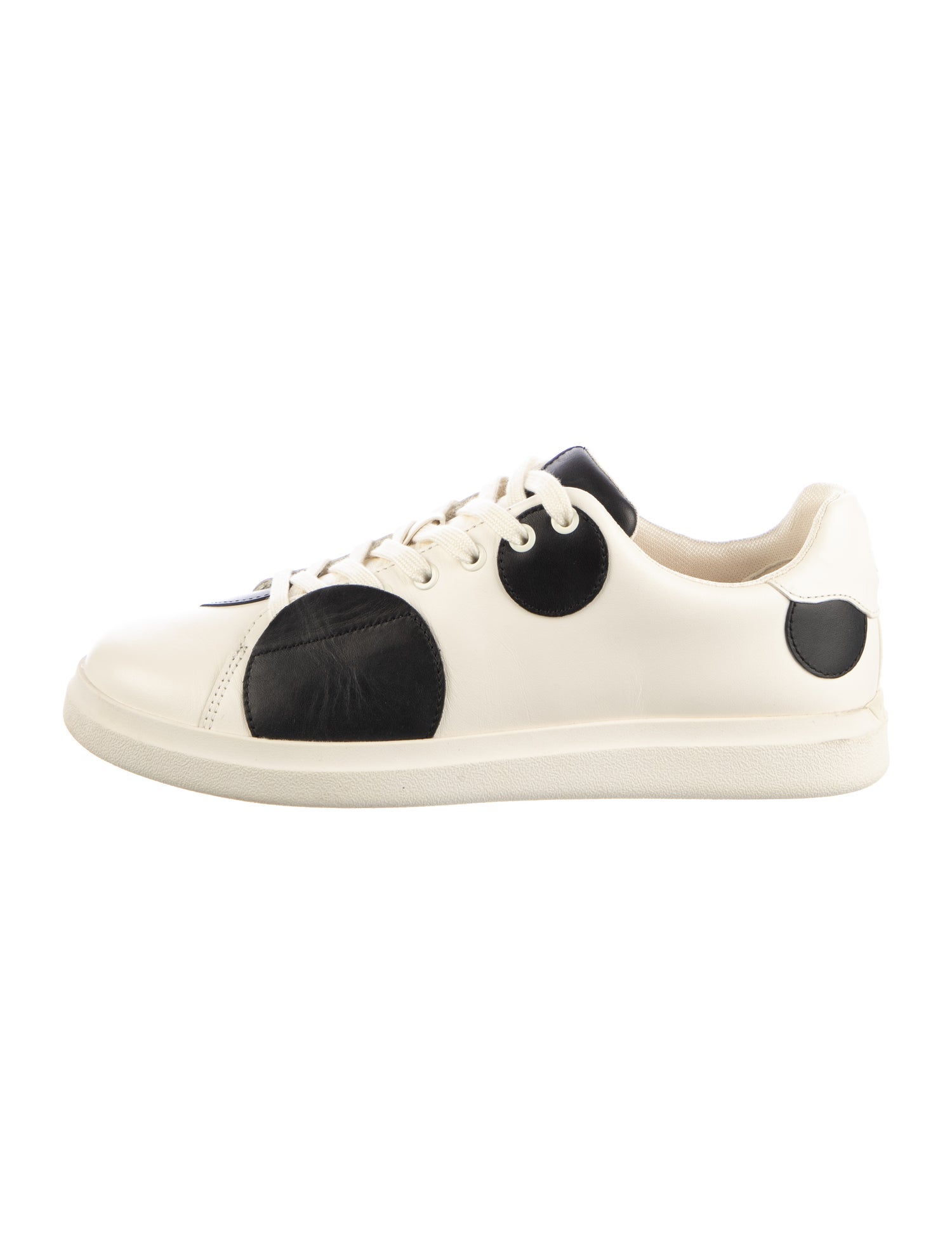 Tory Burch Leather Polka Dot Print Sneakers