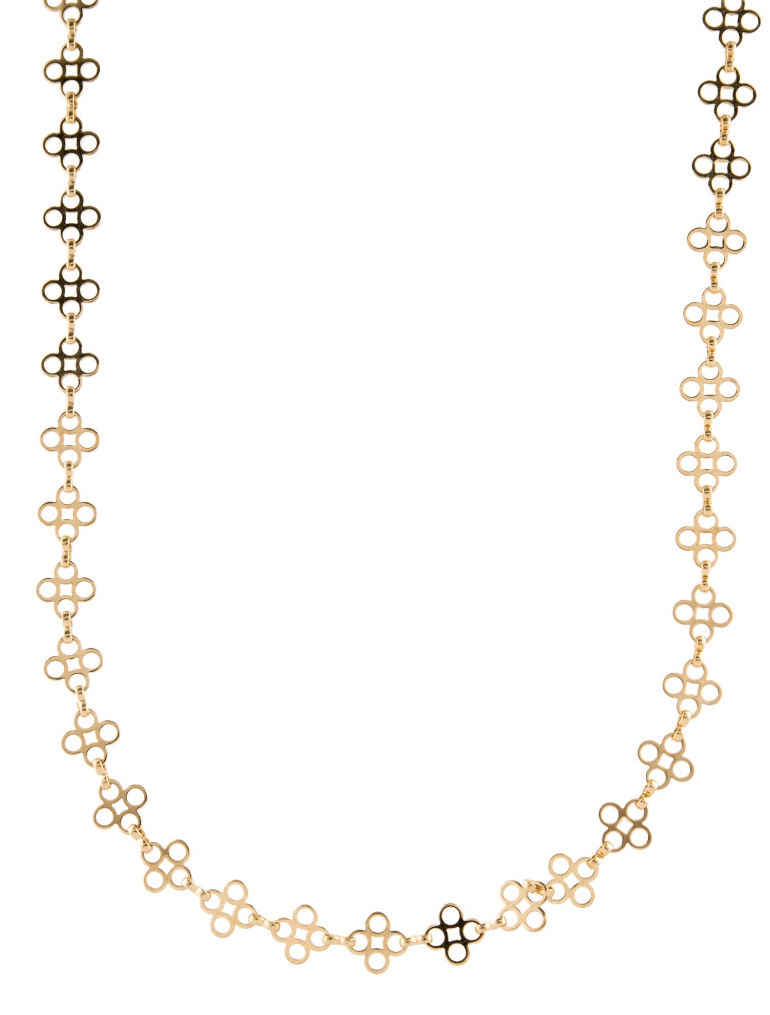 Tory Burch Mini Clover Chain Necklace
