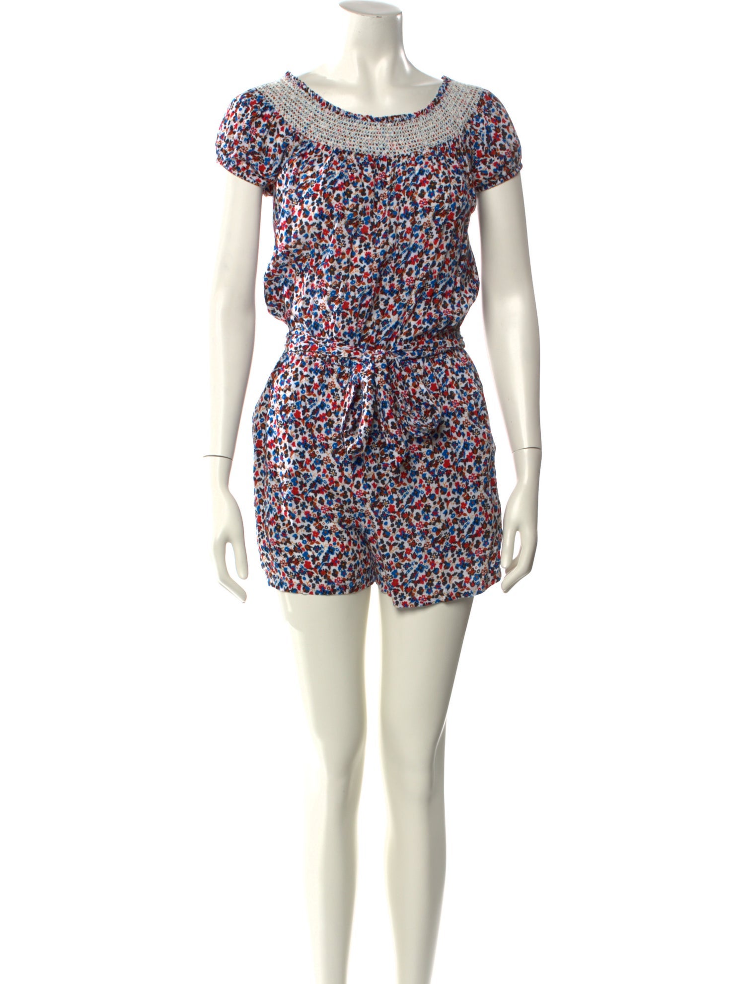 Tory Burch Printed Scoop Neck Romper