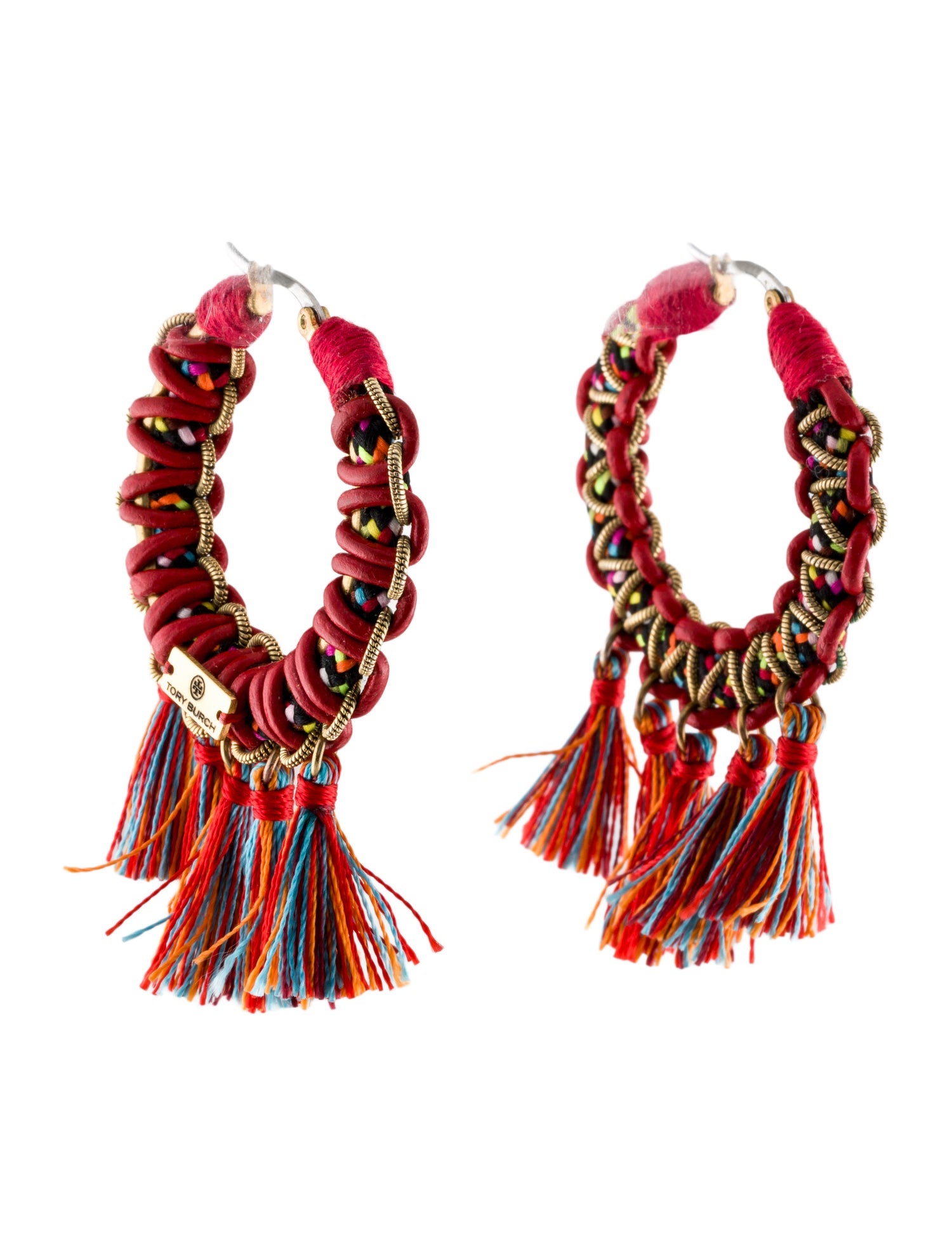 Tory Burch Macramé Hoop Earrings
