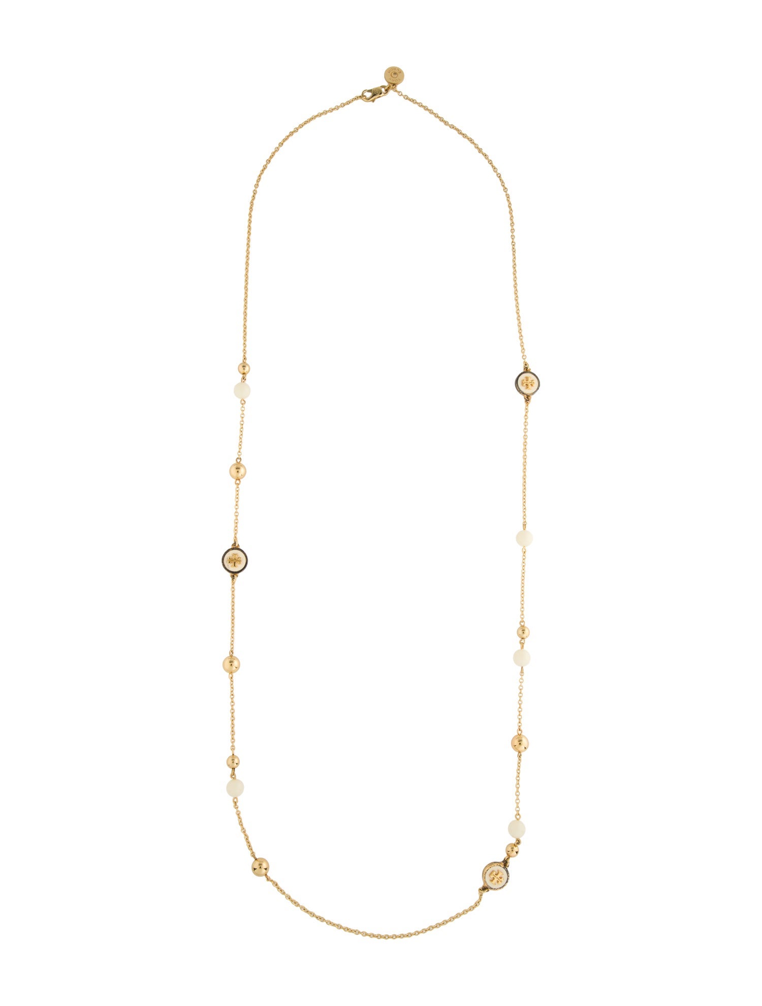 Tory Burch Enamel & Beaded Station Necklace