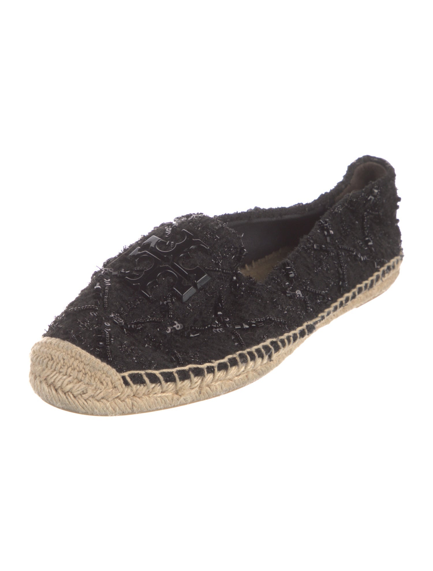Tory Burch Tweed Colorblock Pattern Espadrilles