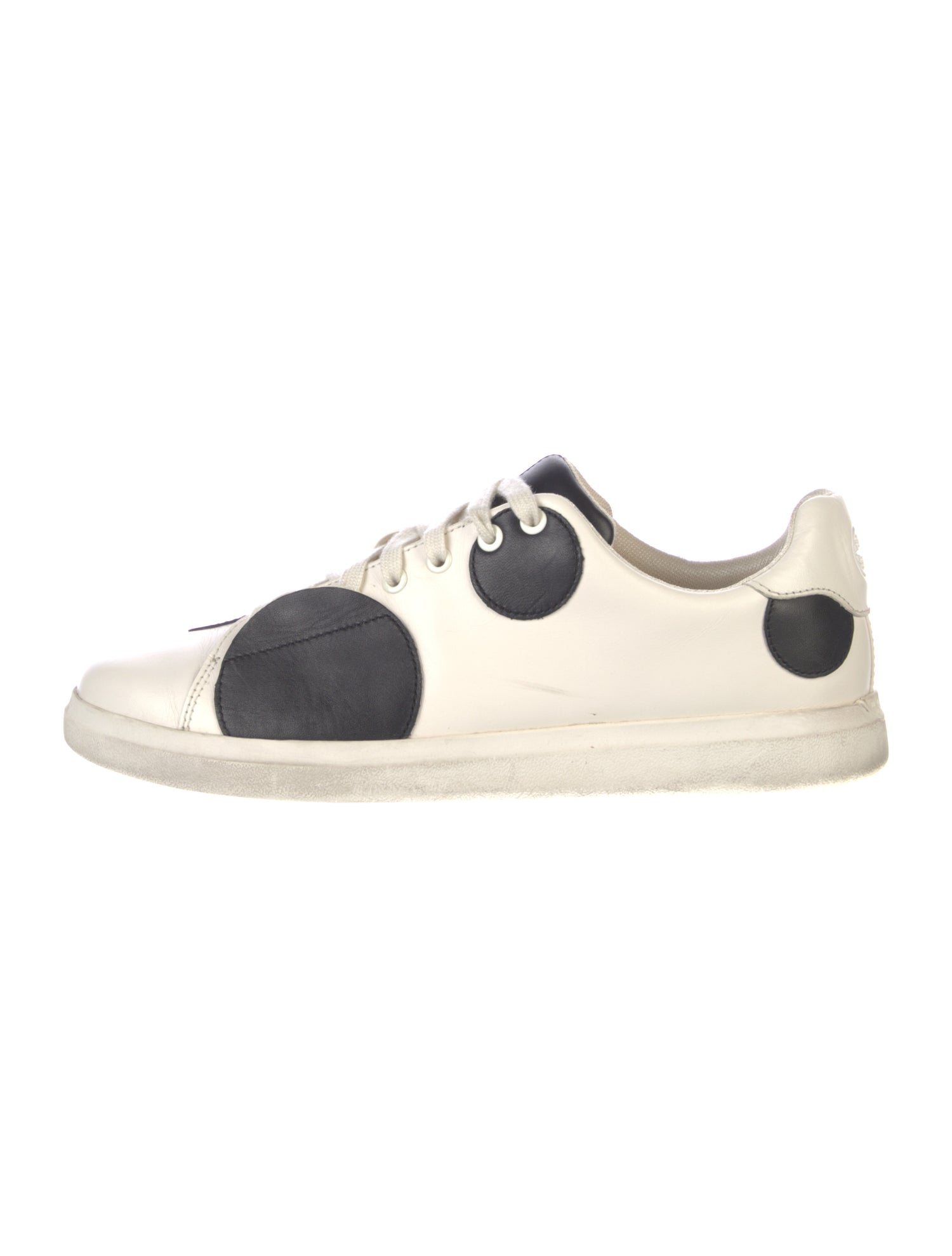 Tory Burch Leather Polka Dot Print Sneakers