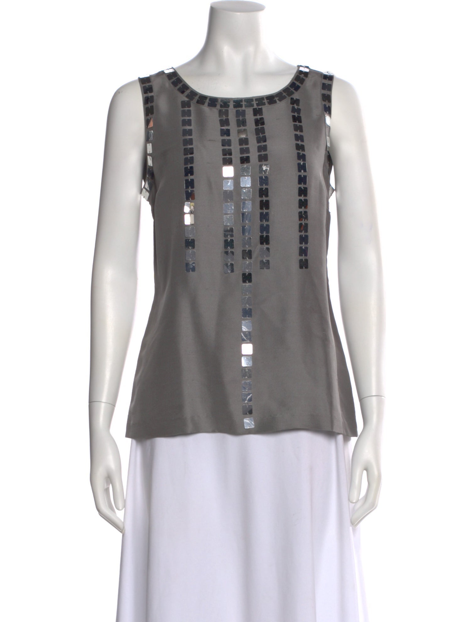 Tory Burch Silk Scoop Neck Top