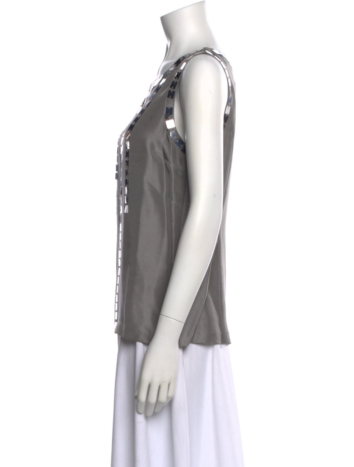 Tory Burch Silk Scoop Neck Top