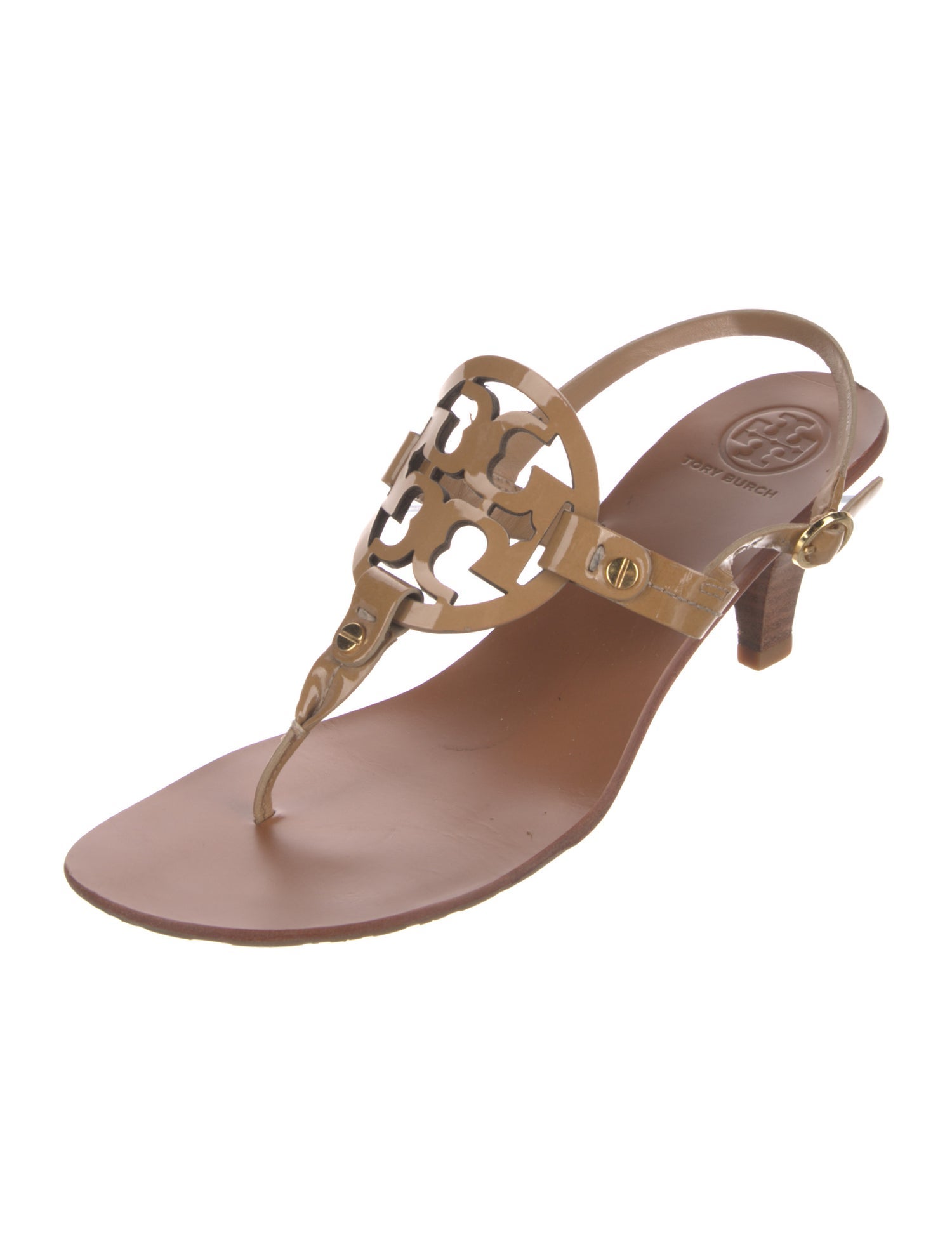 Tory Burch Patent Leather Slingback Sandals