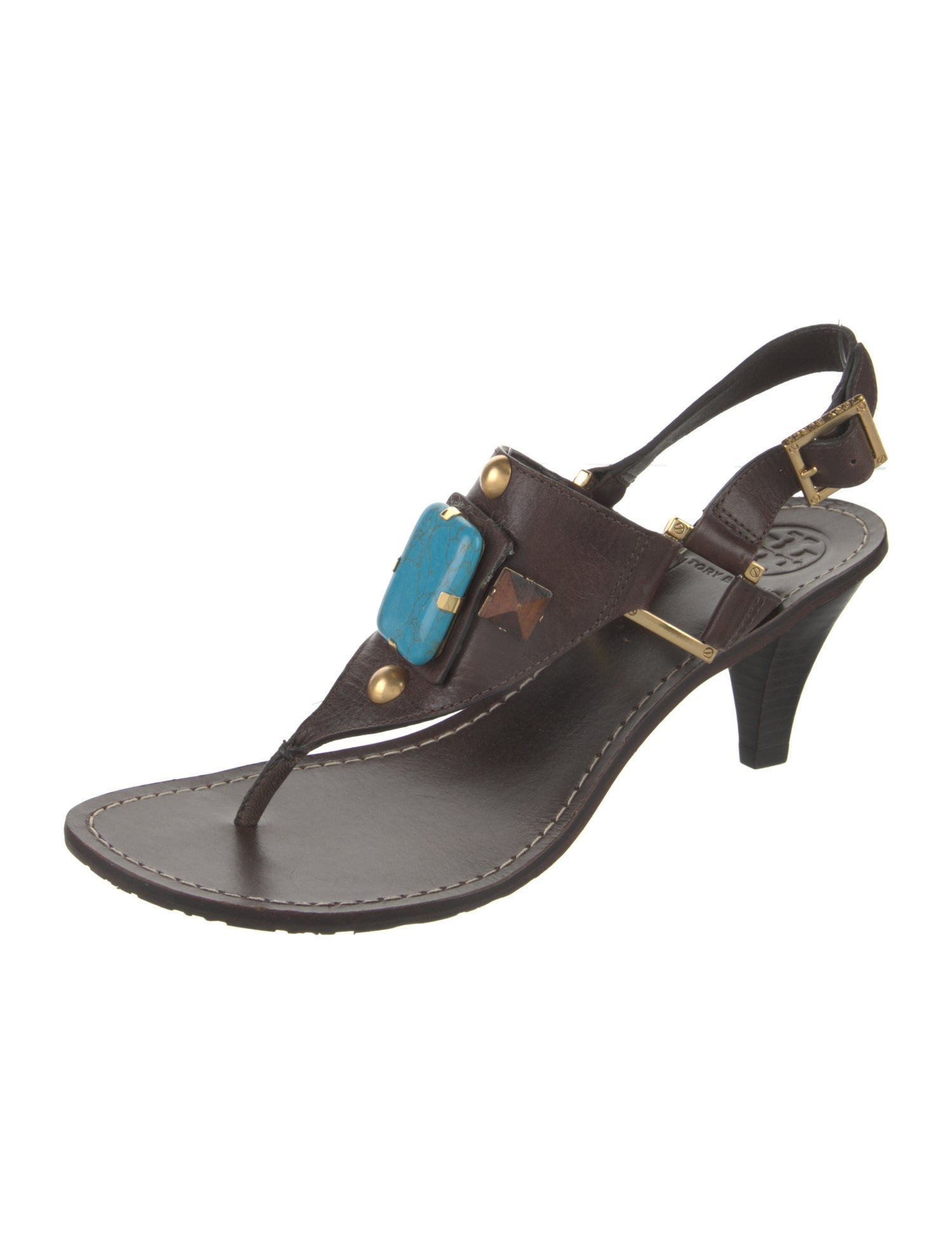 Tory Burch Leather Slingback Sandals