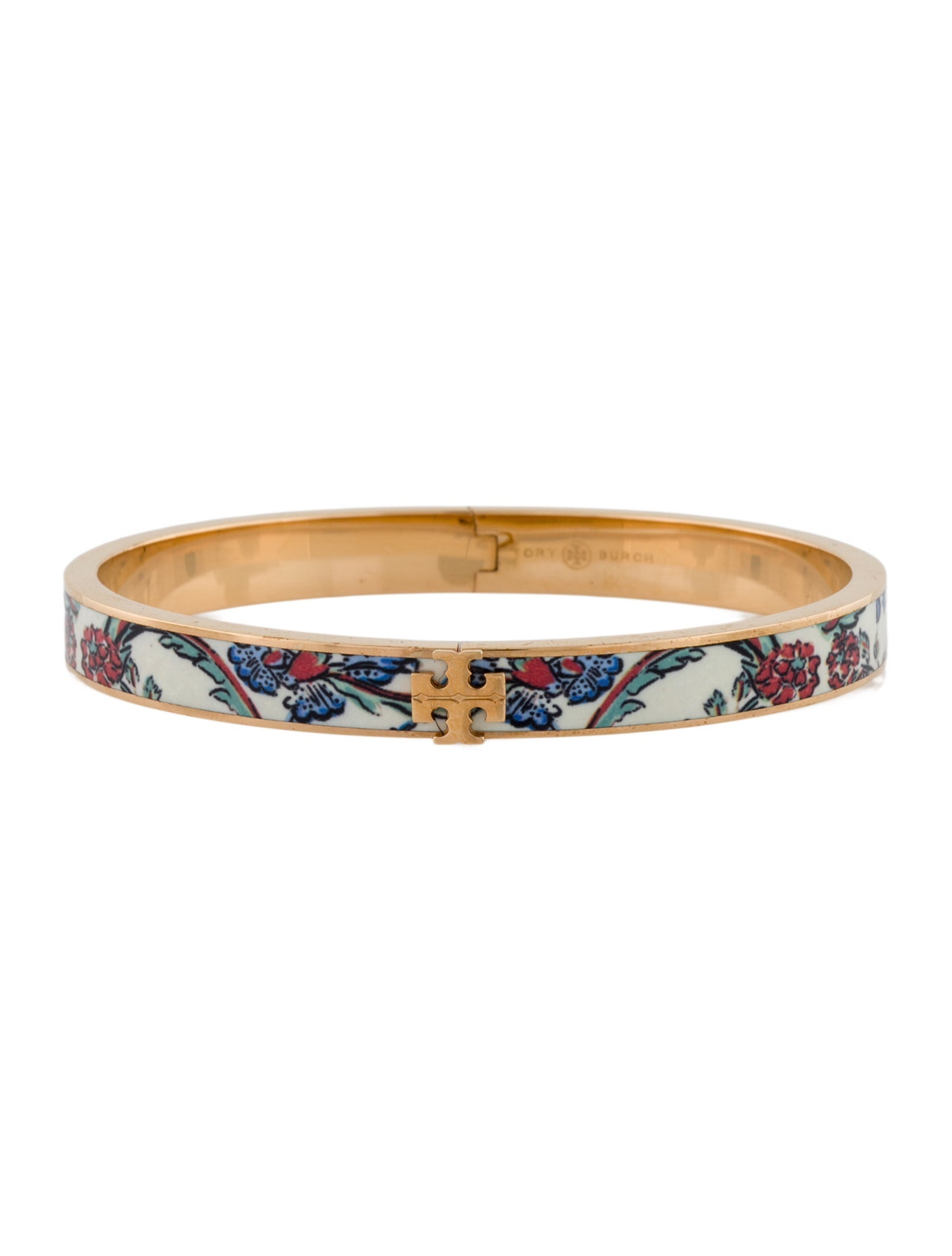 Tory Burch Printed Enamel Kira Bangle Bracelet