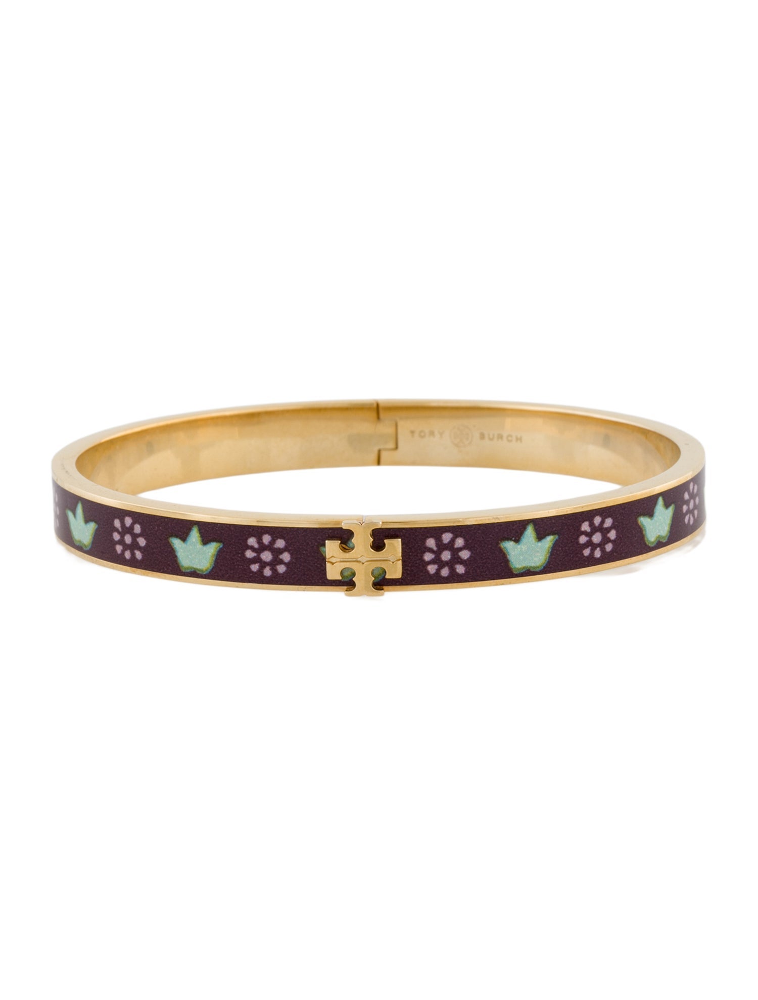Tory Burch Printed Enamel Kira Bangle Bracelet