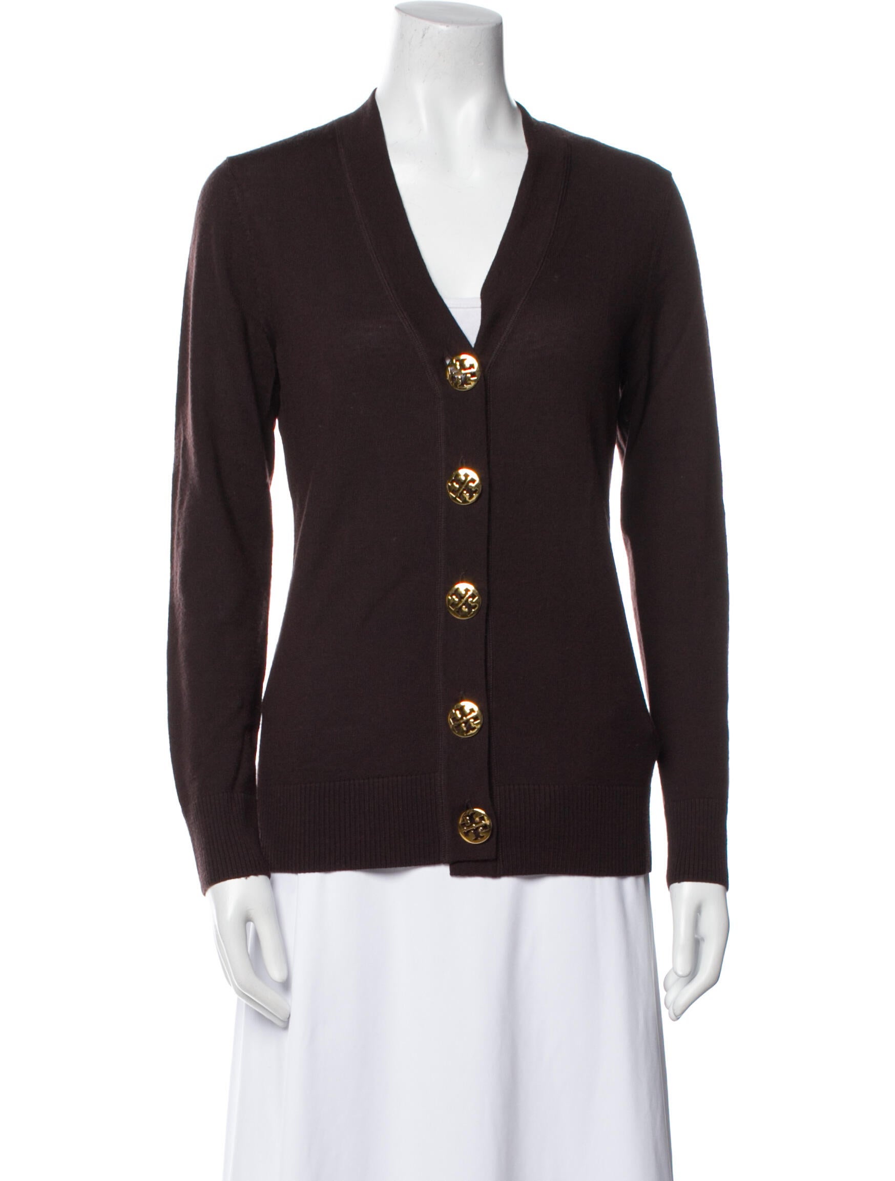 Tory Burch Merino Wool V-Neck Sweater