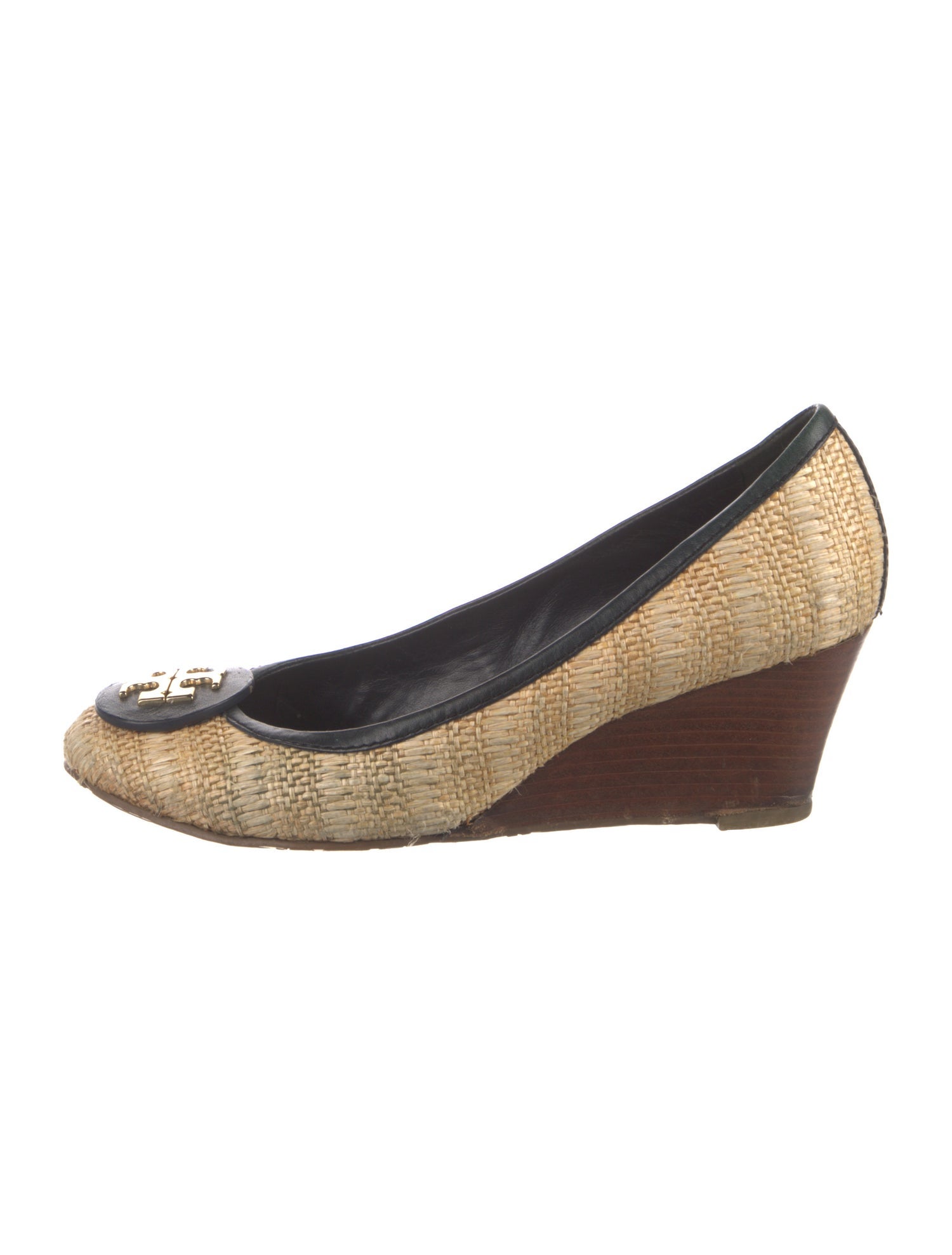 Tory Burch Raffia Patterned Pumps