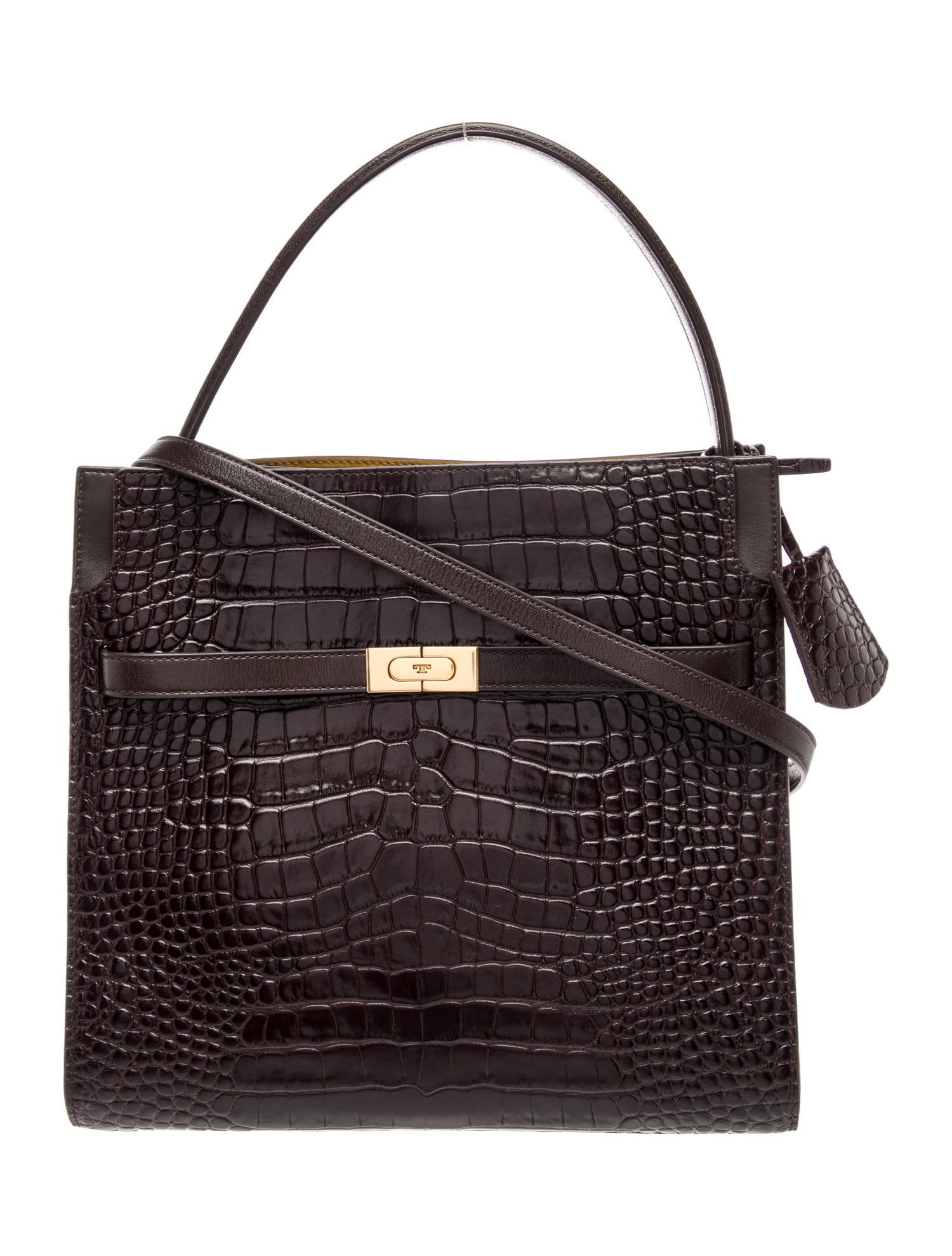 Tory Burch Embossed Leather Top Handle Bag