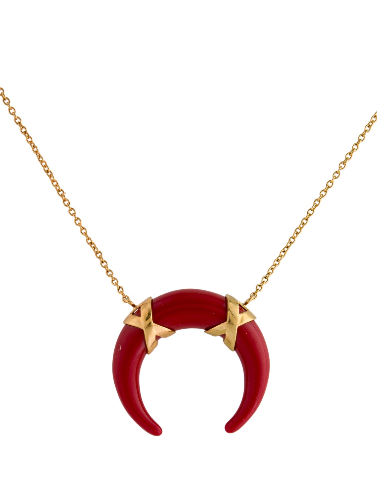 Tory Burch Resin Horn Pendant Necklace