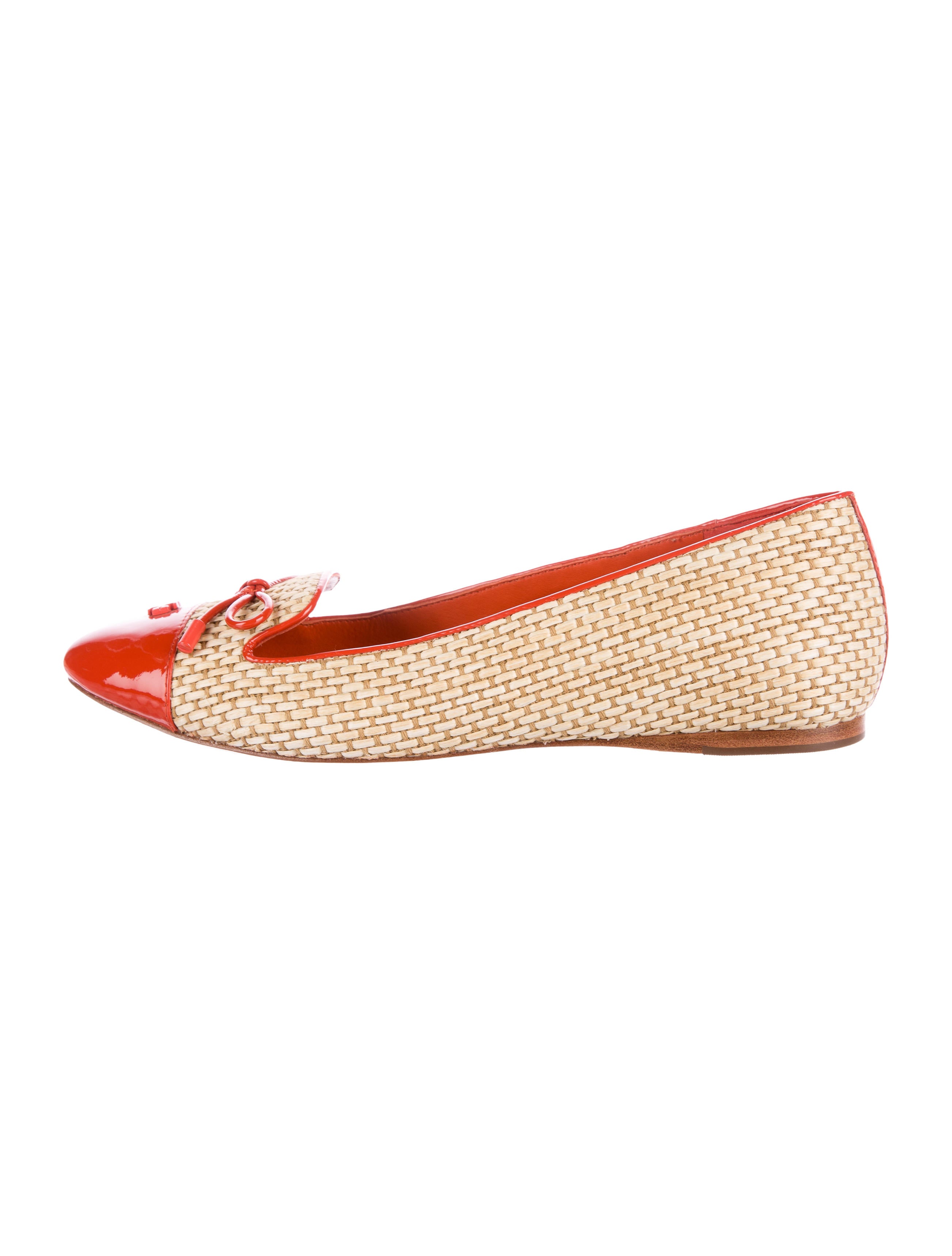 tory burch woven cap toe flat