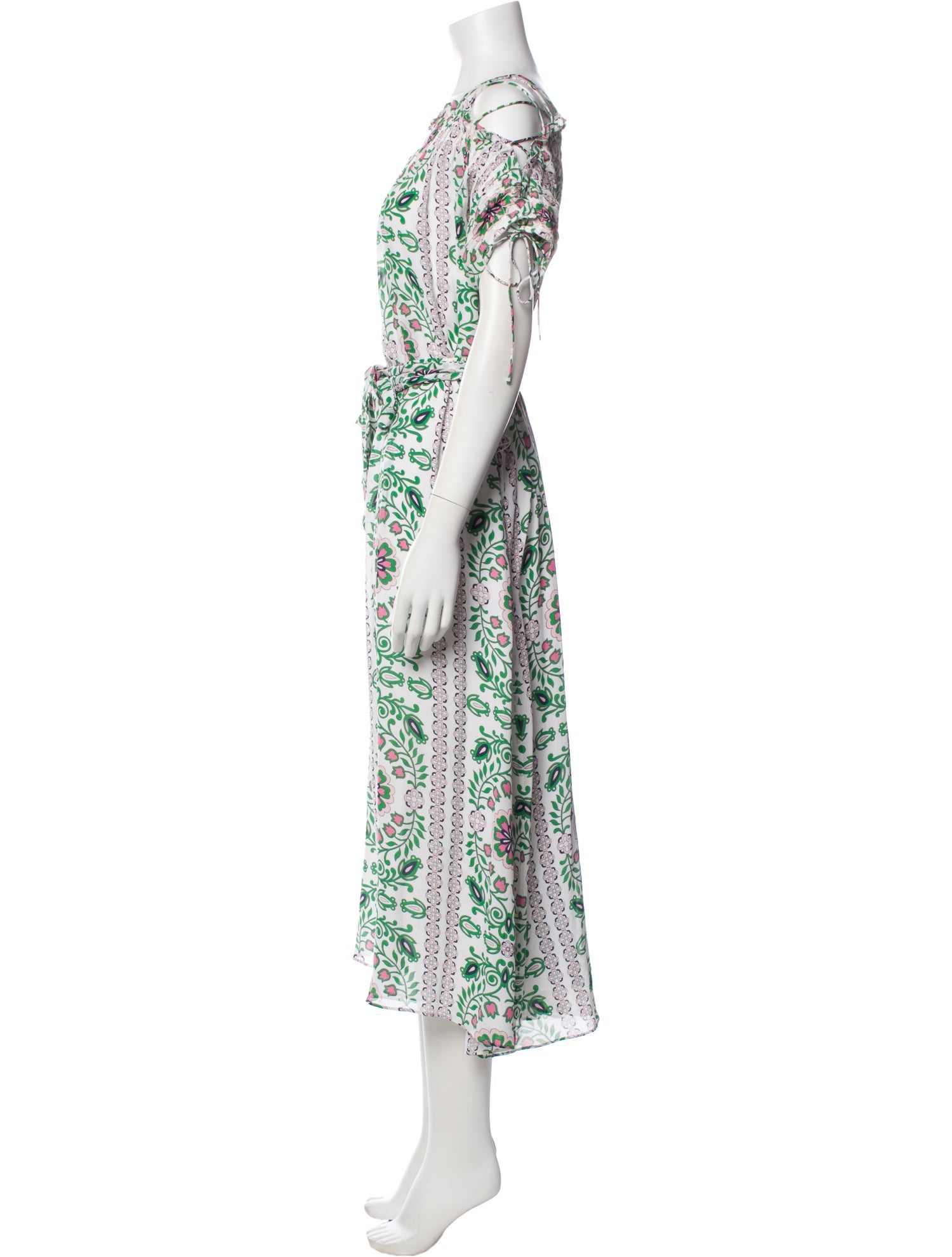 Tory Burch Floral Print Midi Length Dress