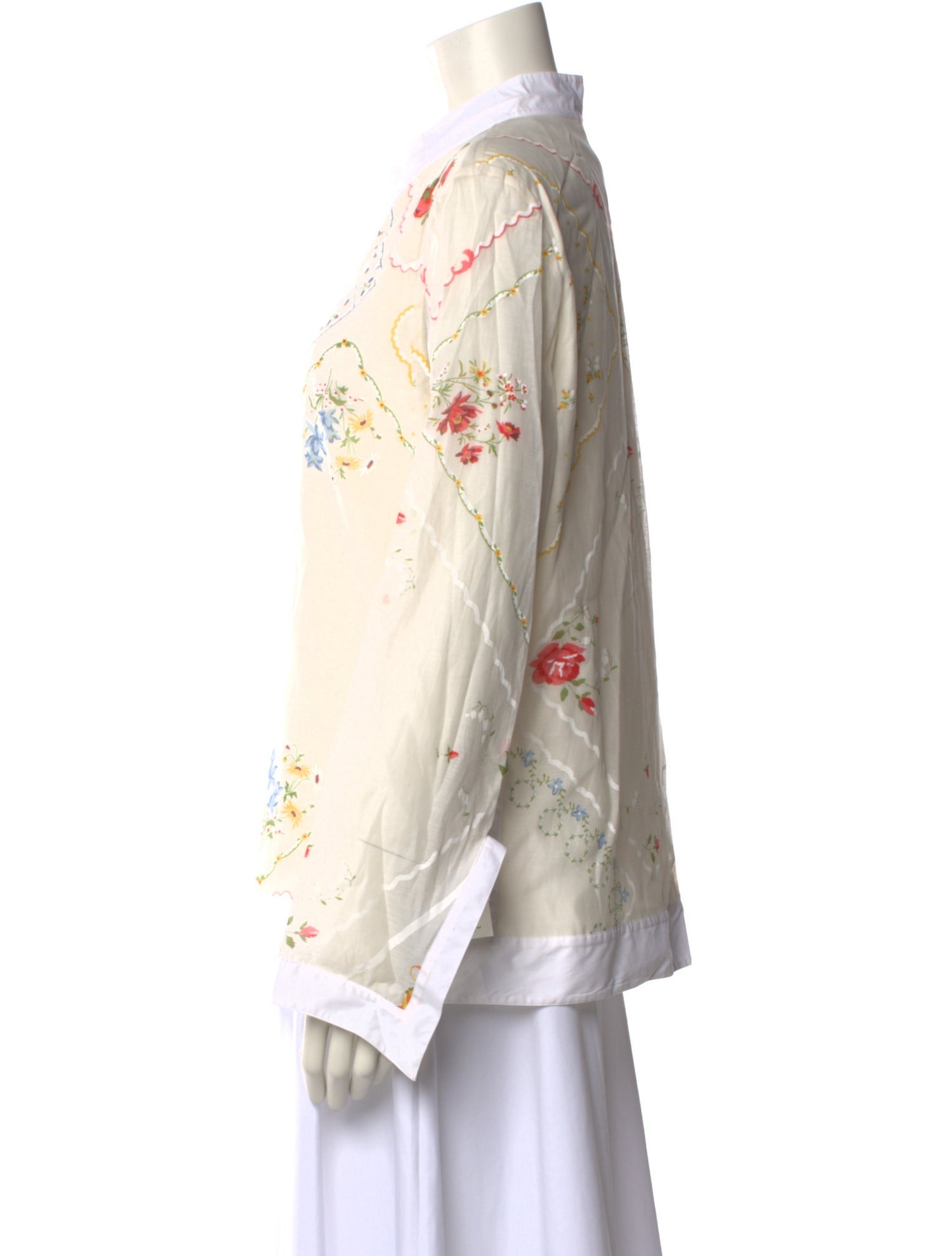 Tory Burch Printed V-Neck Blouse w/ Tags