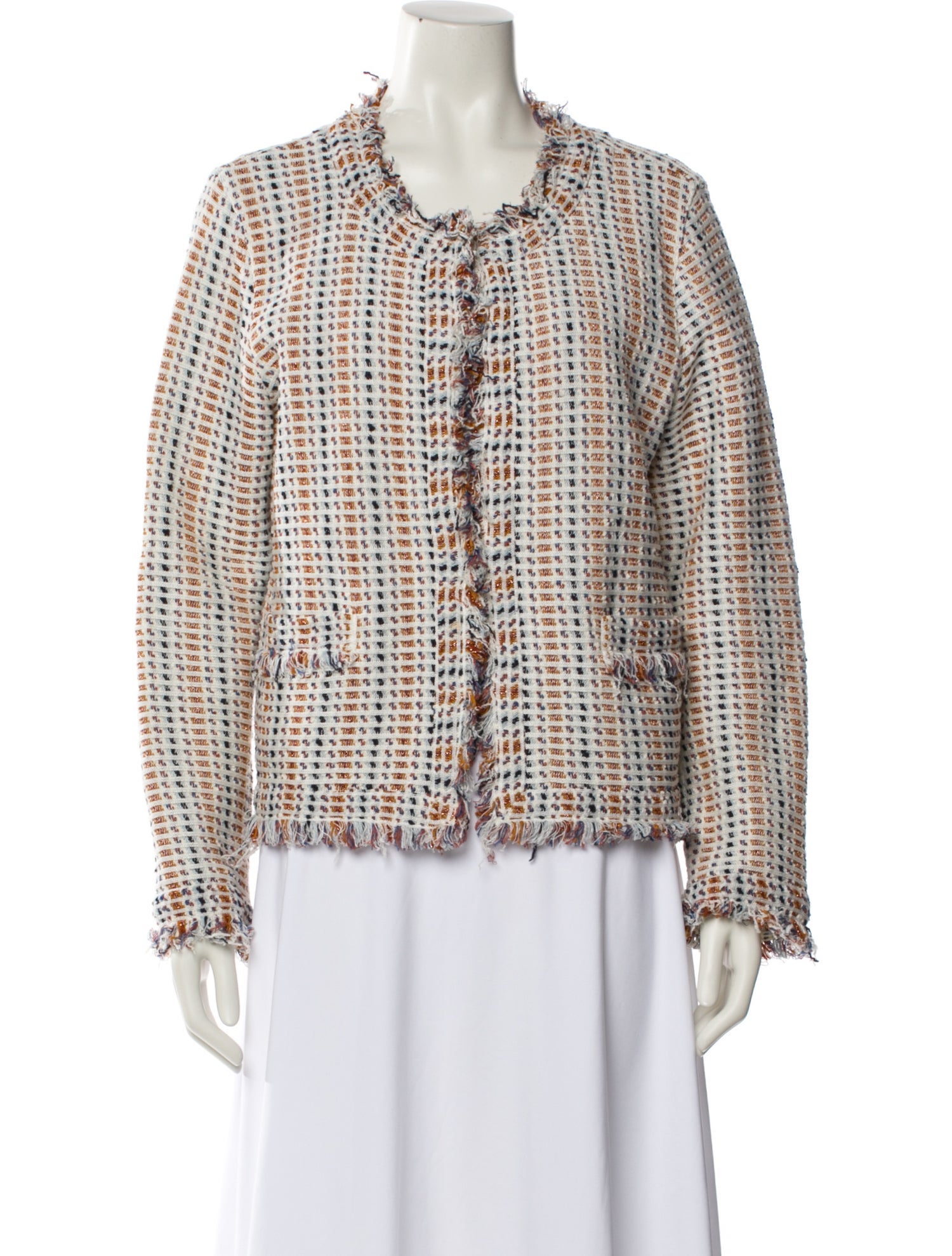 Tory Burch Linen Tweed Pattern Evening Jacket