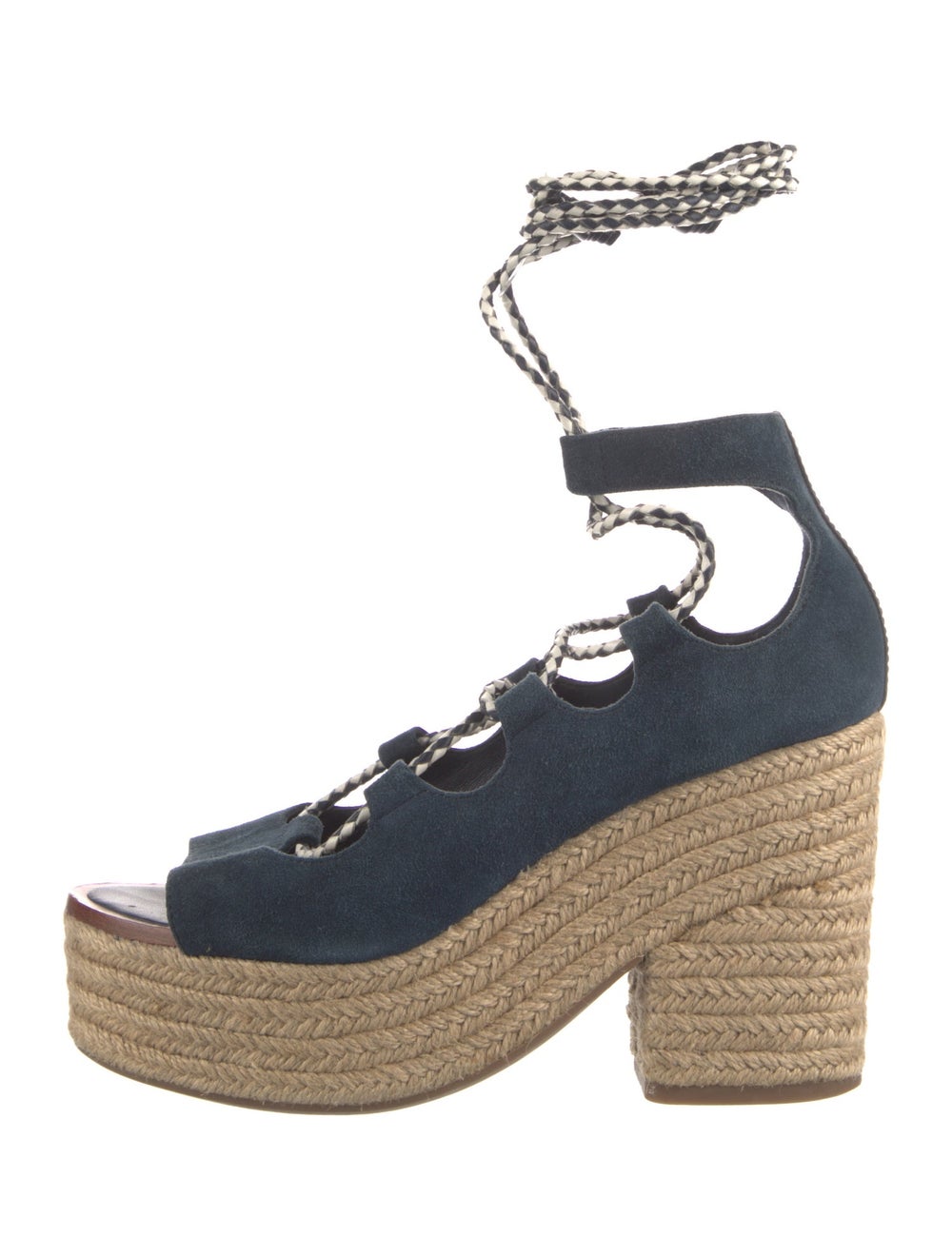 Tory Burch Suede Colorblock Pattern Espadrilles - image 1