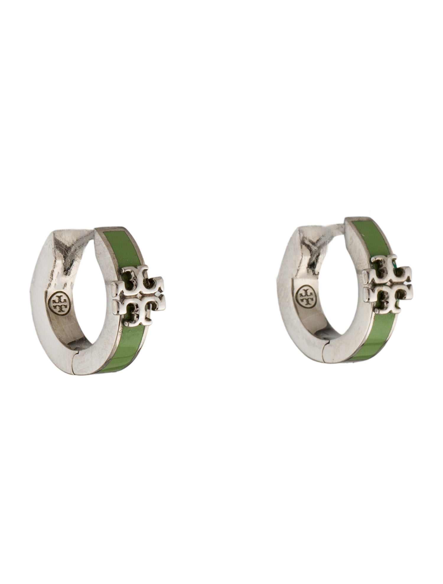 Tory Burch Enamel Kira Huggie Earrings