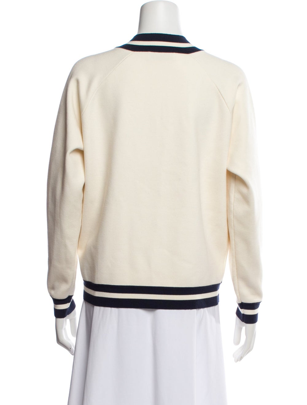 Tory Burch Wool Colorblock Pattern Sweatshirt - image 3