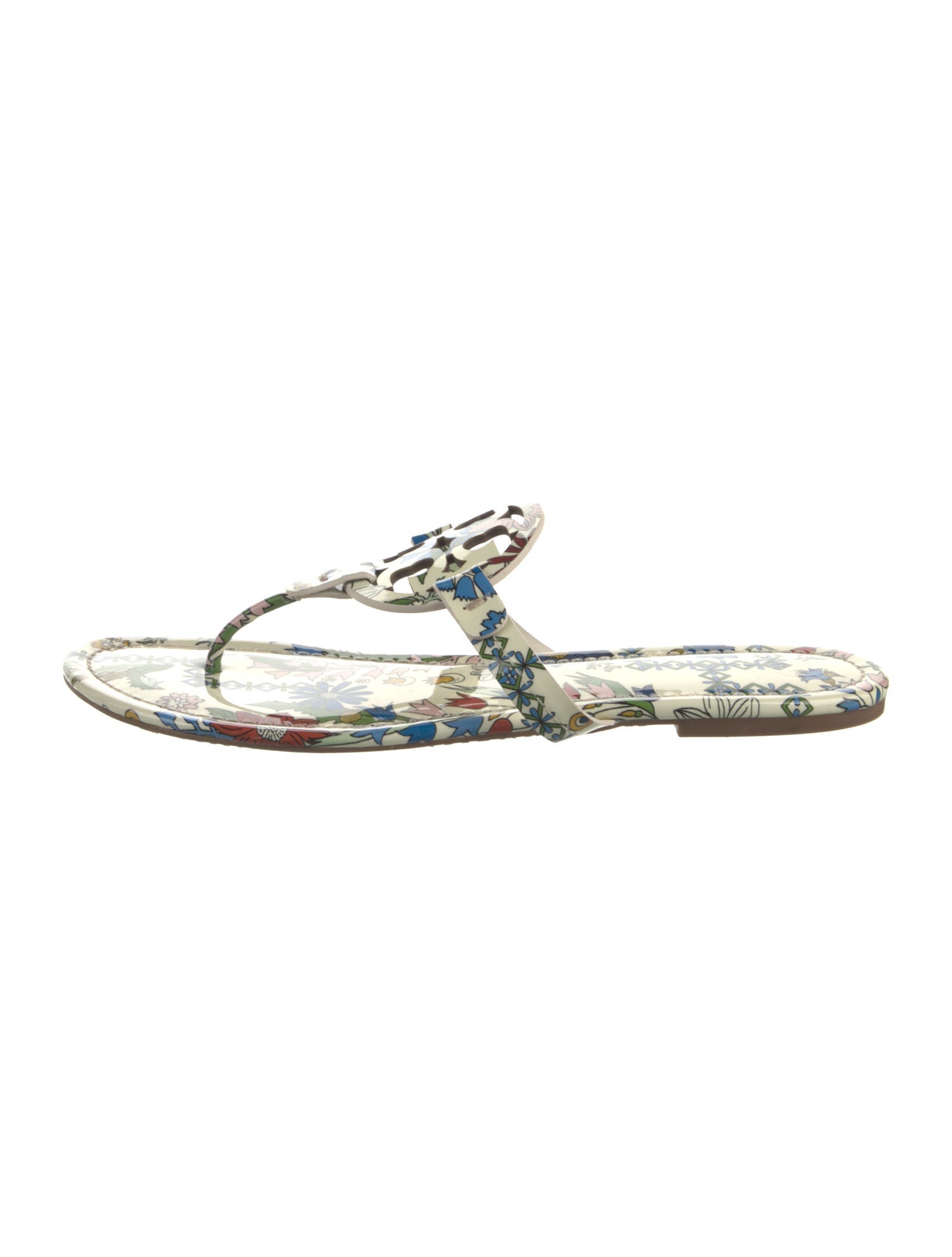 Tory Burch Leather Printed Flip Flops
